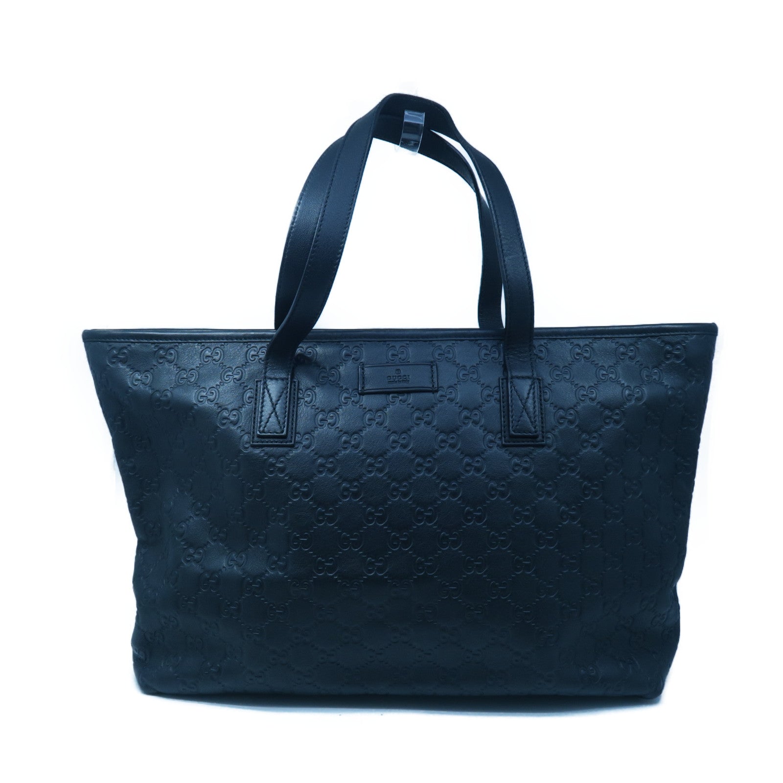GUCCI 牛皮皮革Tote Bag金扣手挽袋黑色