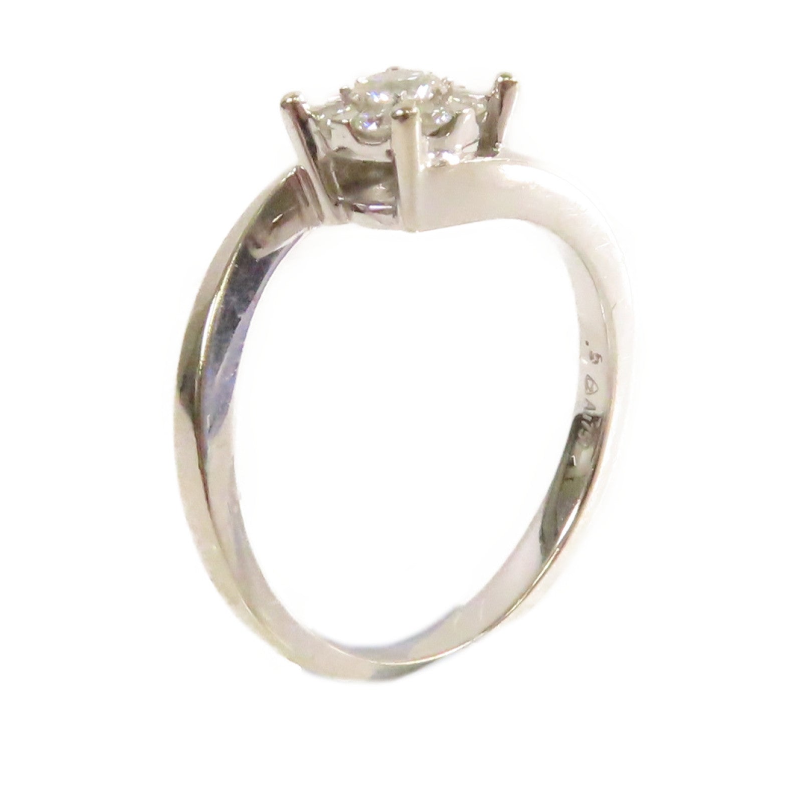 JEWELRY 18K白金/0.18ct鑽石Diamond Ring戒指US#6.75