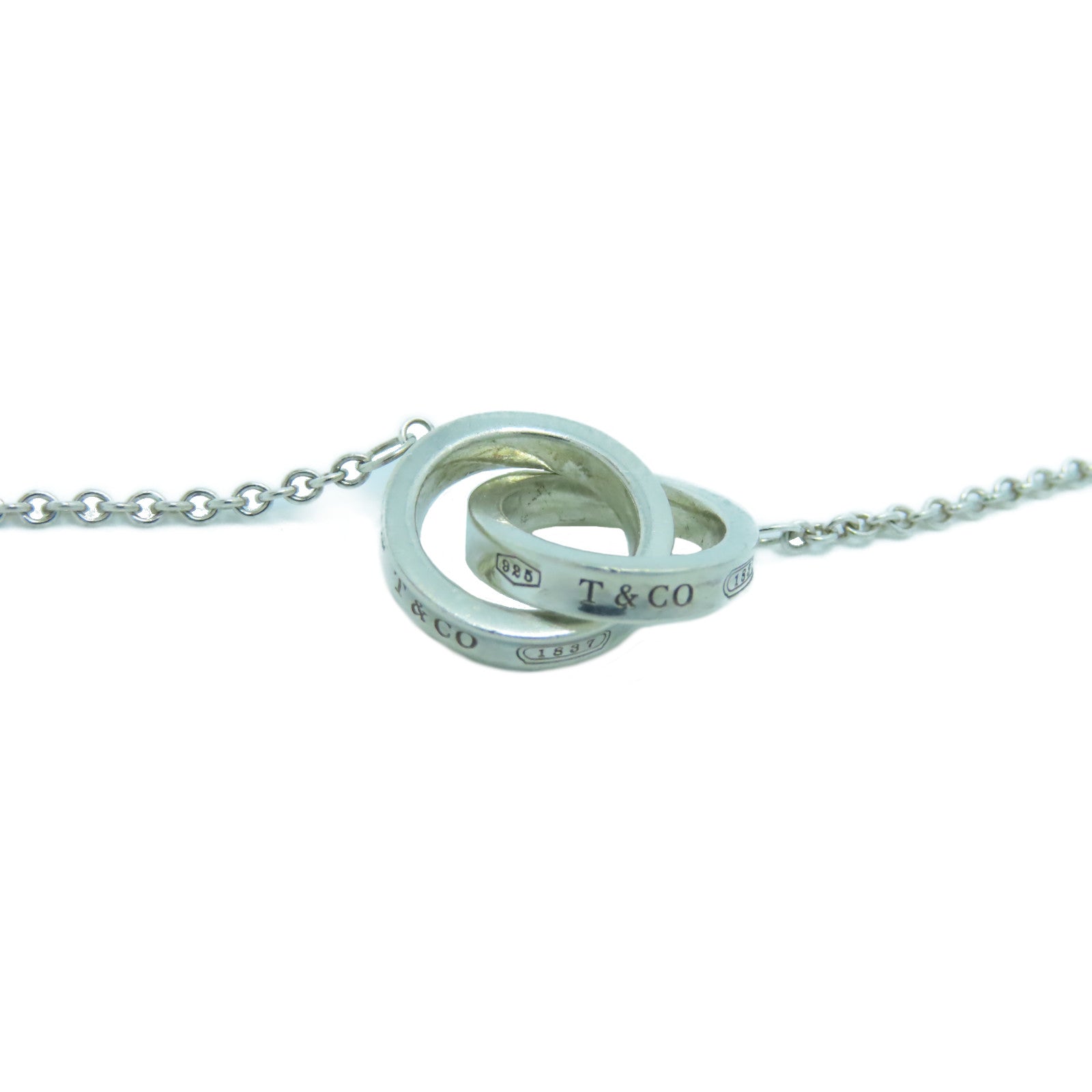 TIFFANY＆CO 925純銀1837 Interlocking Circle手鏈銀色