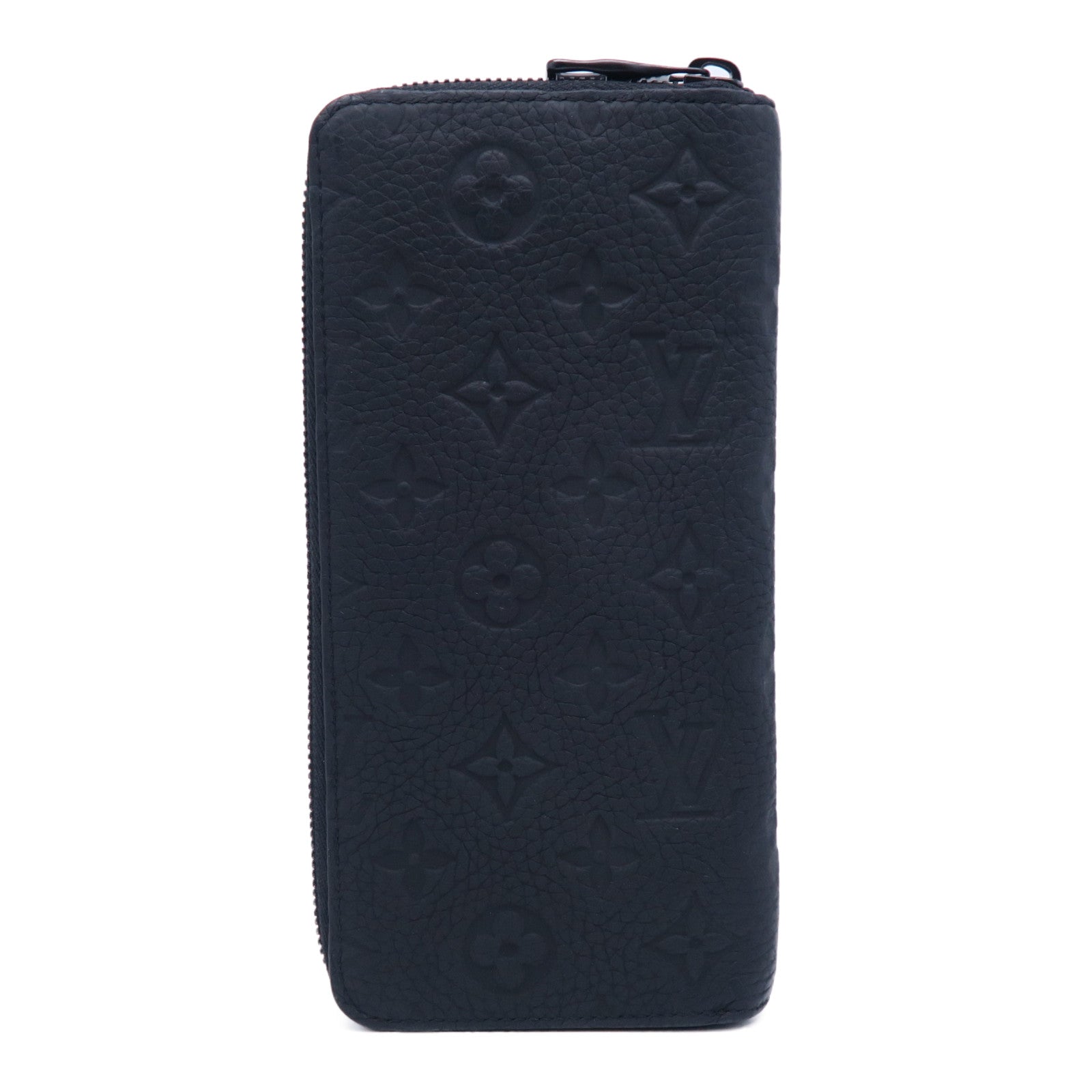 LOUIS VUITTON Monogram Taurillon Zippy Vertical Wallet長錢包黑色
