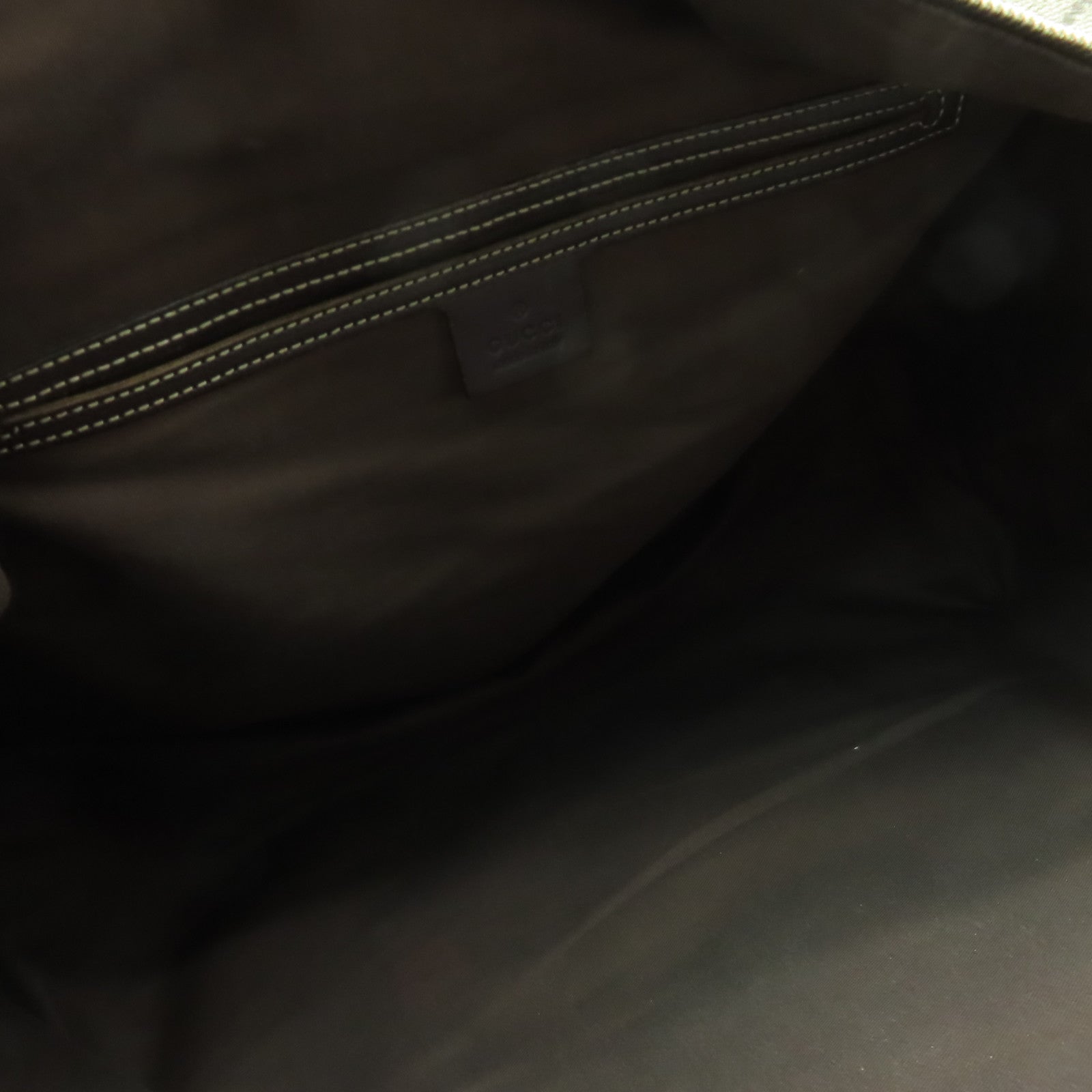 GUCCI 塗層帆布Boston Bag金扣手挽肩背兩用袋啡色
