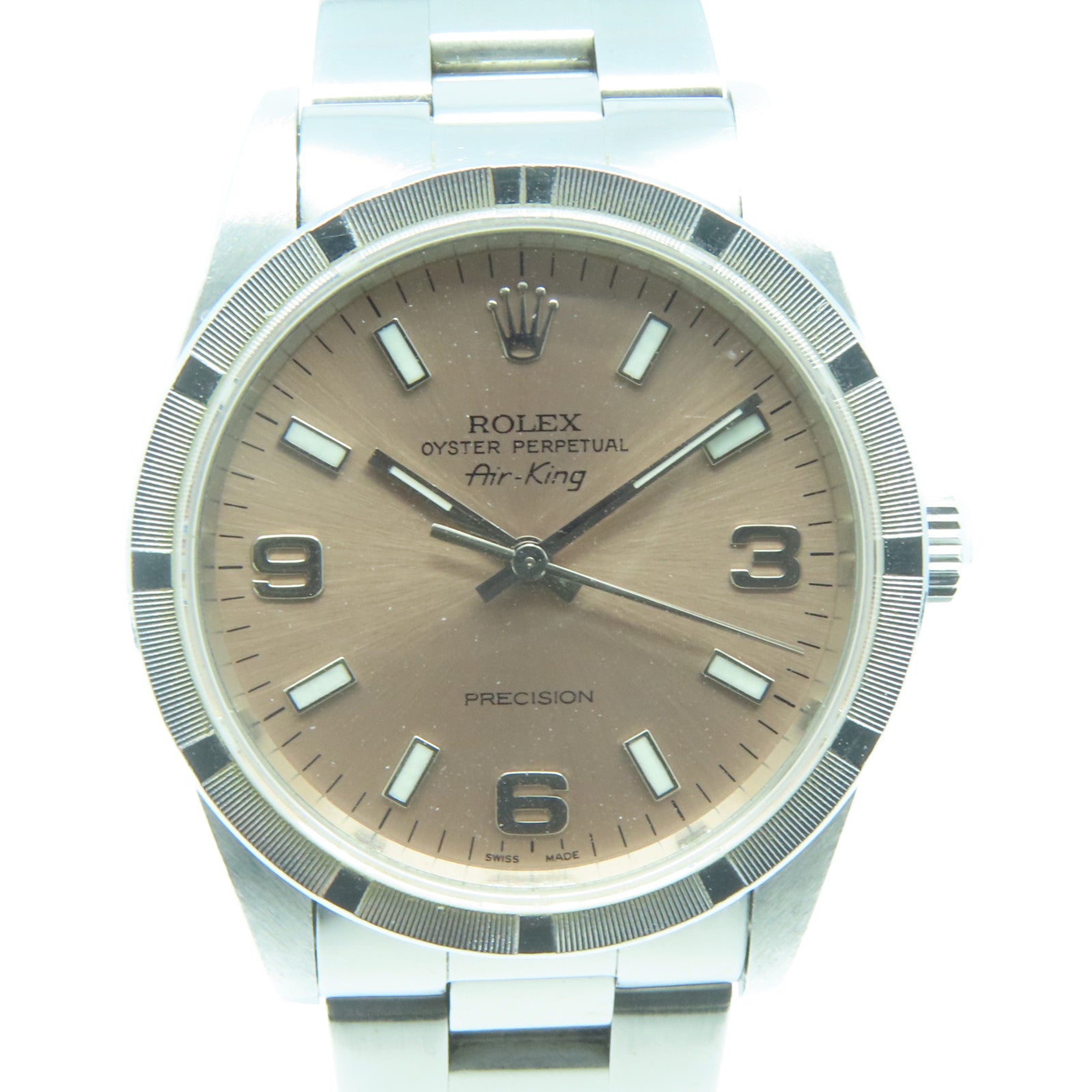 ROLEX Air king Stainless Steel Watch Automatic Movement Pink