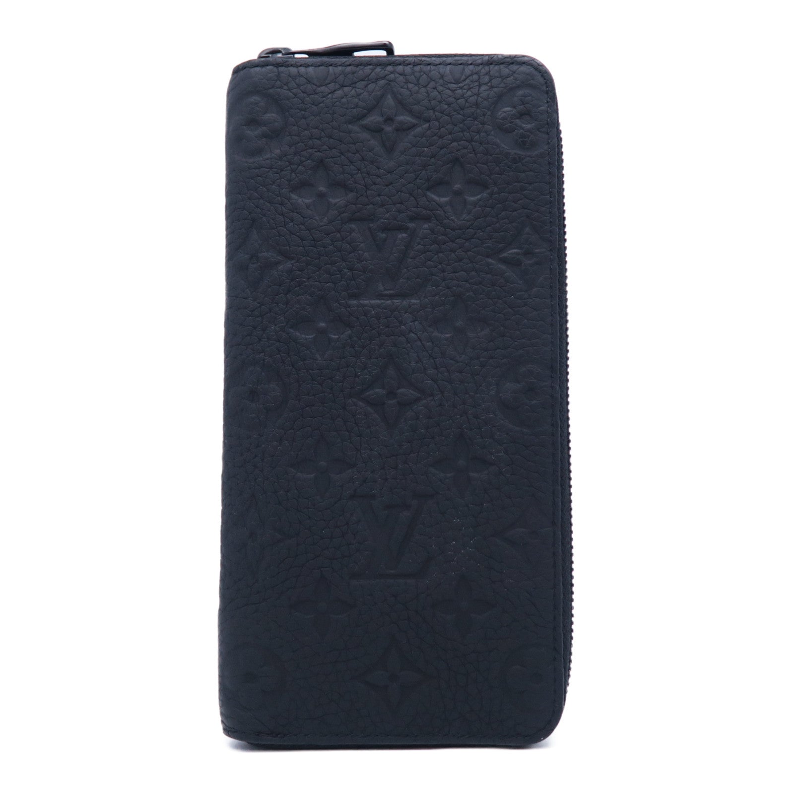 LOUIS VUITTON Monogram Taurillon Zippy Vertical Wallet長錢包黑色
