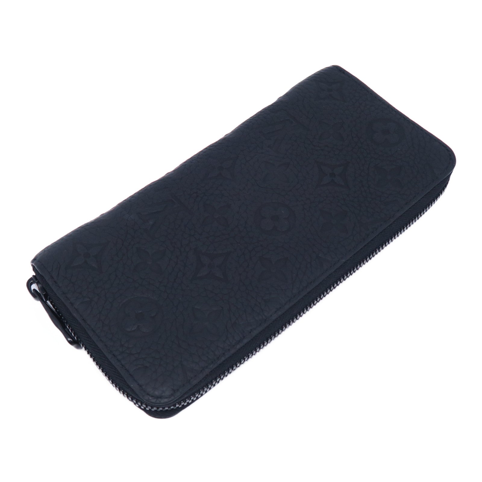 LOUIS VUITTON Monogram Taurillon Zippy Vertical Wallet長錢包黑色