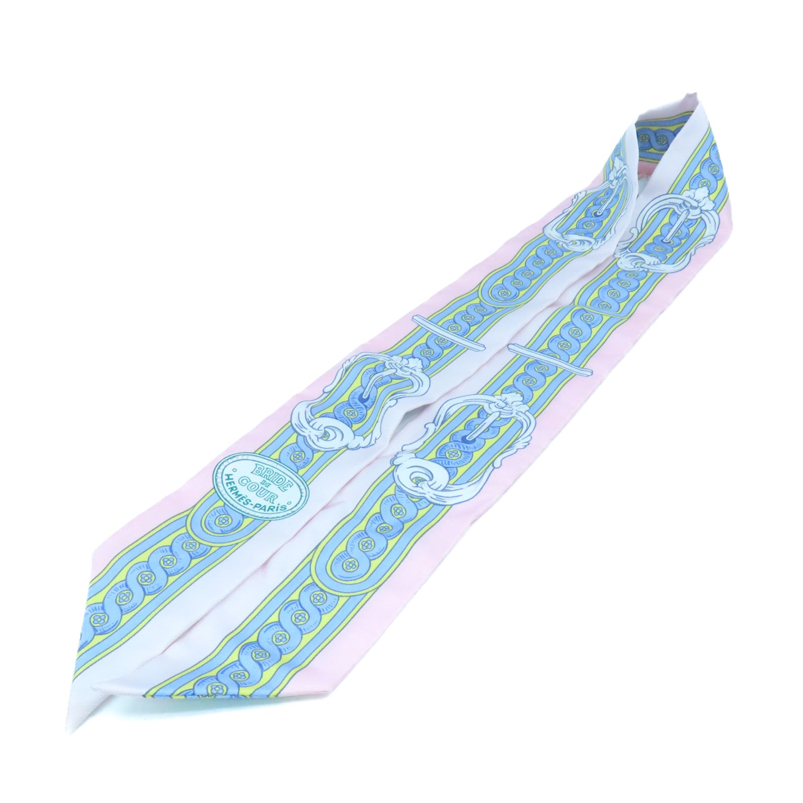 HERMES 丝质Twilly丝巾粉红色/浅蓝色/彩色