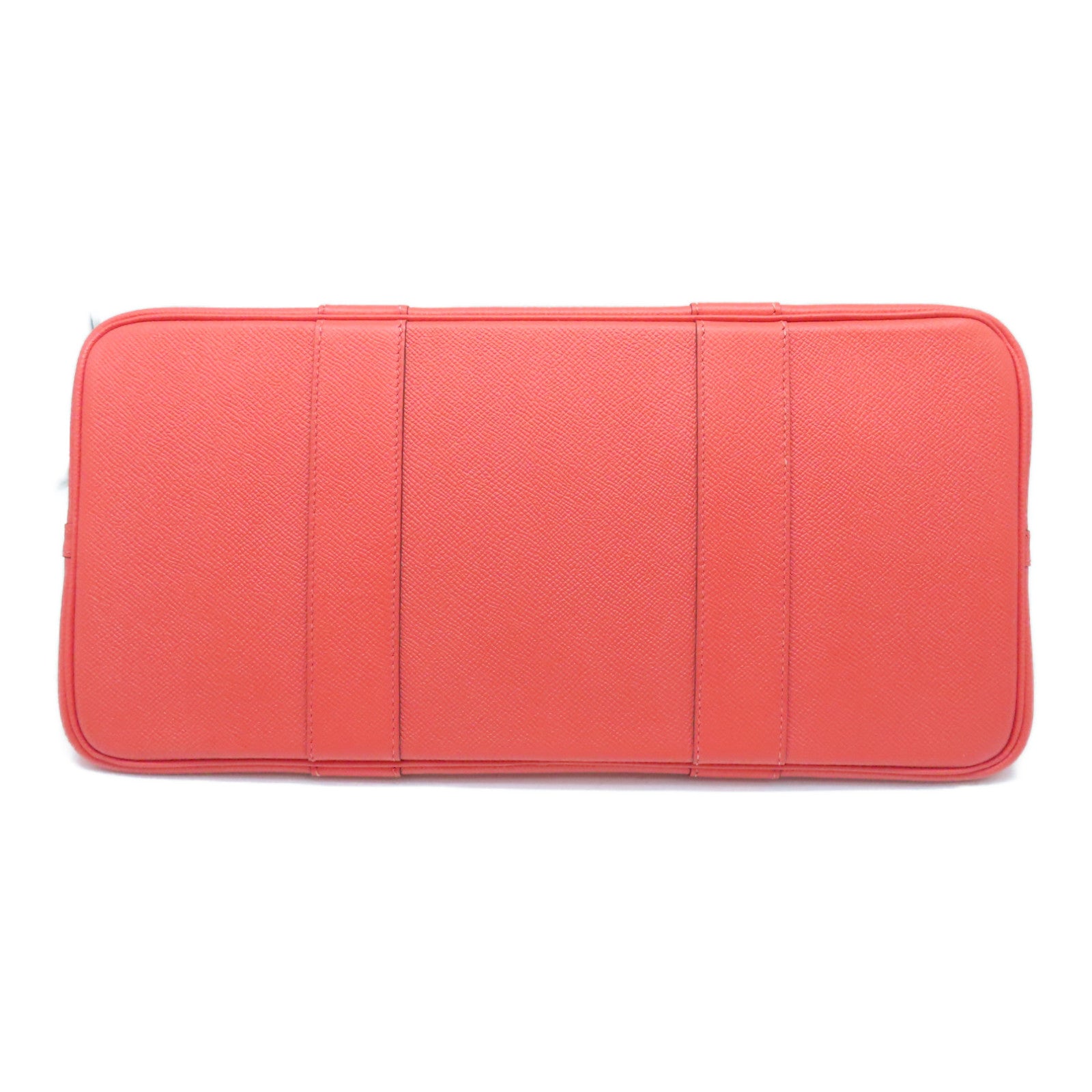 HERMES Epsom皮革Garden Party PM銀扣手挽袋Rouge Pivoine粉紅色