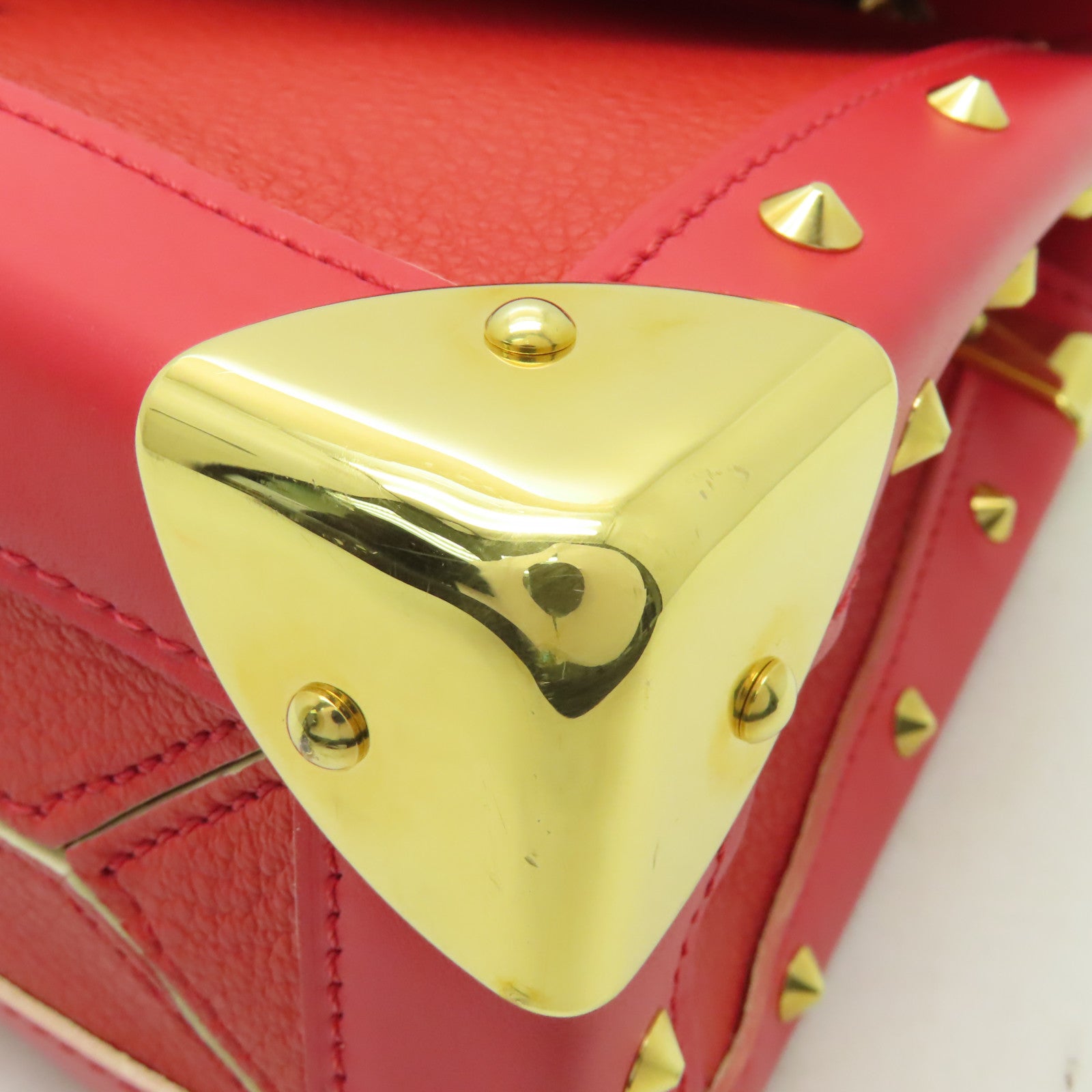 LOUIS VUITTON 牛皮皮革L'Aimable金扣肩背袋紅色