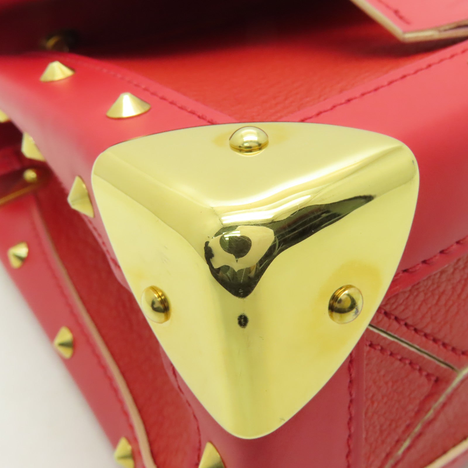 LOUIS VUITTON 牛皮皮革L'Aimable金扣肩背袋紅色