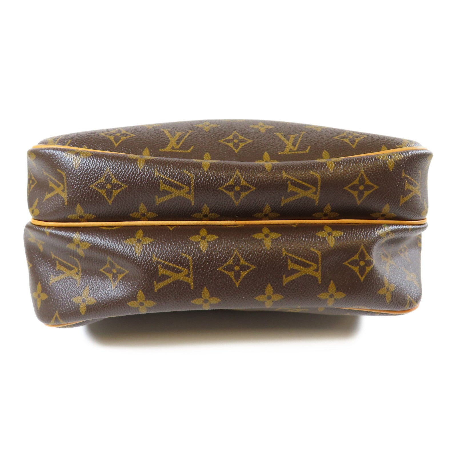 LOUIS VUITTON Monogram Reporter PM金扣肩背袋啡色