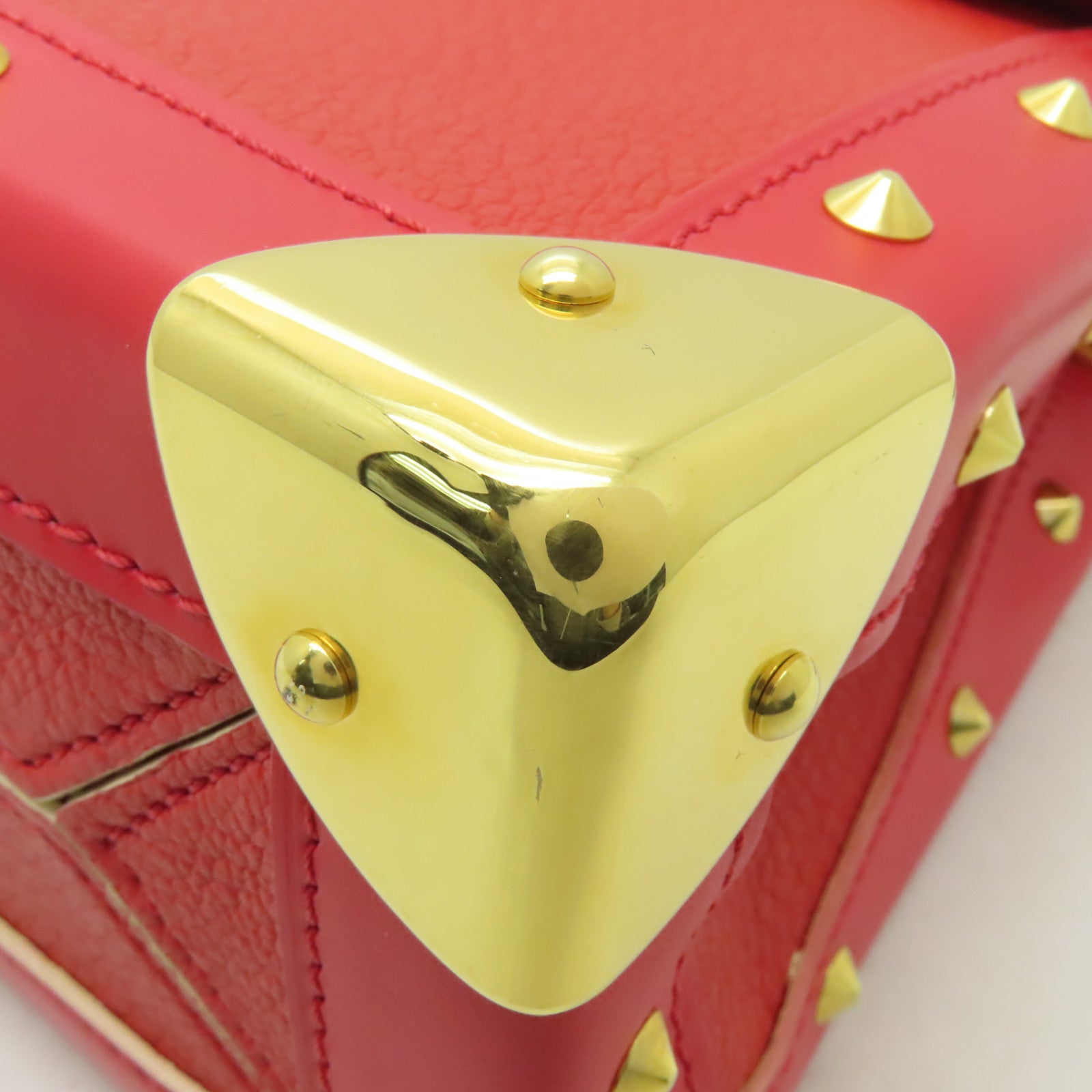 LOUIS VUITTON 牛皮皮革L'Aimable金扣肩背袋紅色