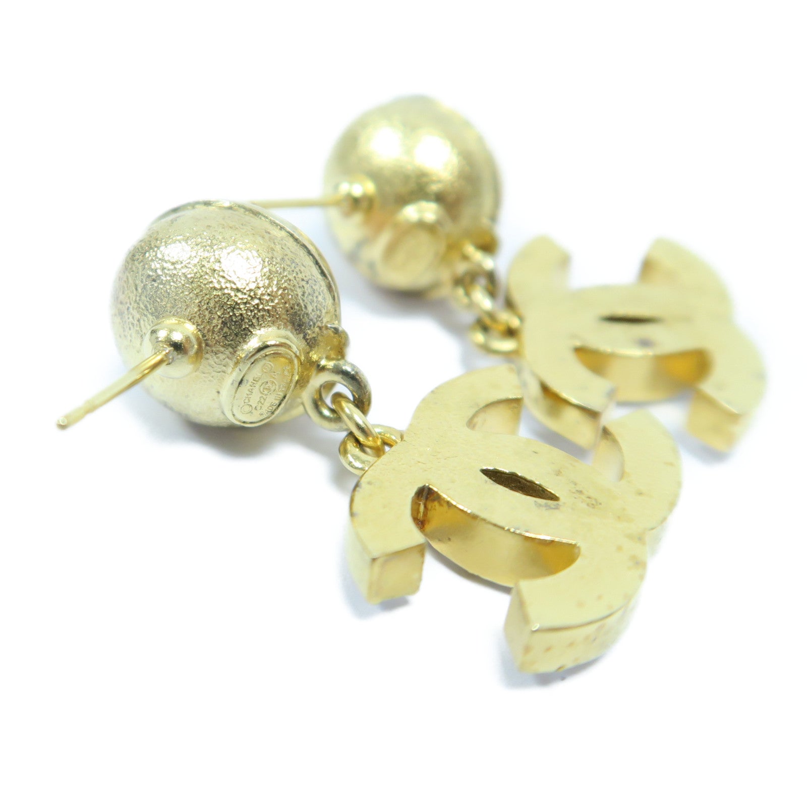 CHANEL 金屬Earrings耳環金色/粉紅色