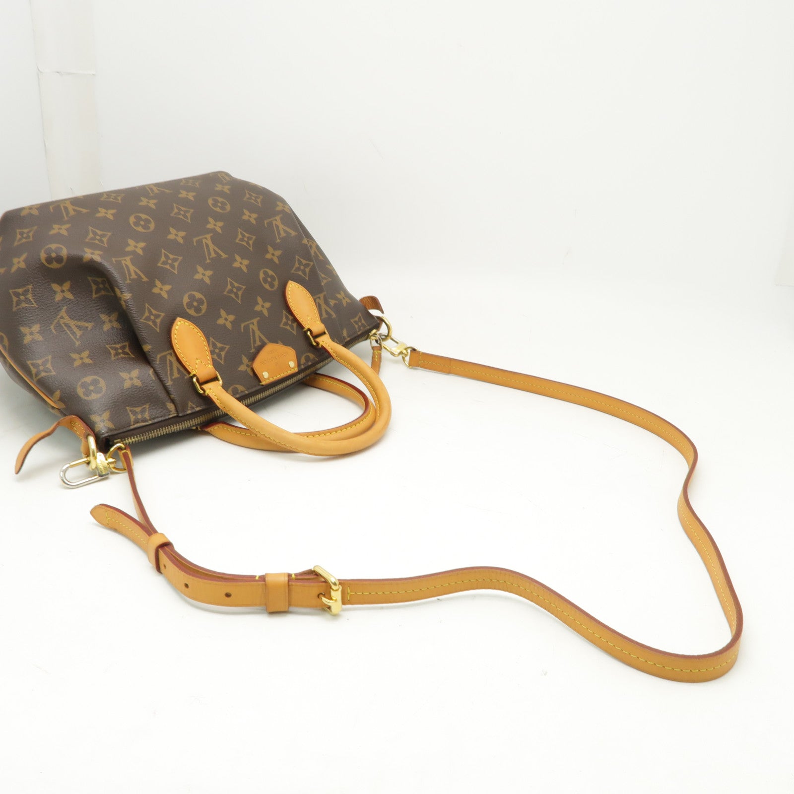 LOUIS VUITTON Monogram Turenne PM金扣手挽肩背兩用袋啡色