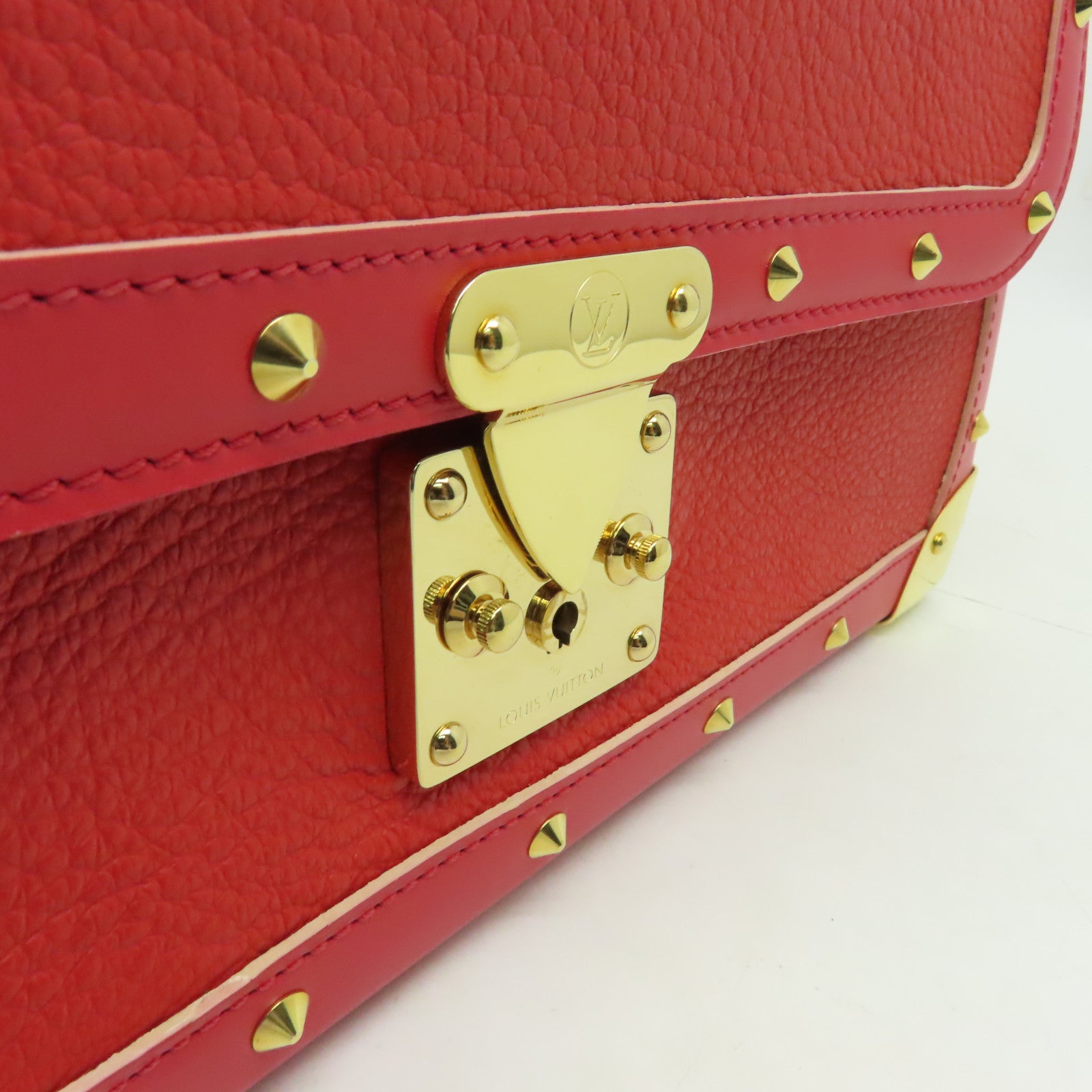 LOUIS VUITTON 牛皮皮革L'Aimable金扣肩背袋紅色
