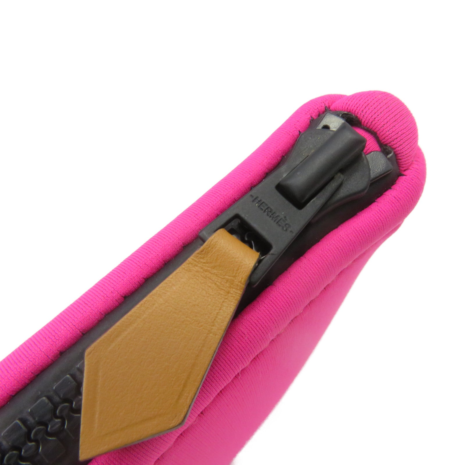 HERMES [Sharp Discount] Fabric Neobain Case.Small Pouch Clutch Pink