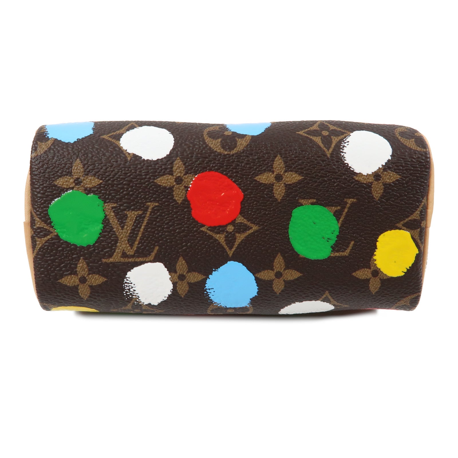 LOUIS VUITTON Monogram LV X YK Nano Speedy金扣手挽肩背兩用袋啡色