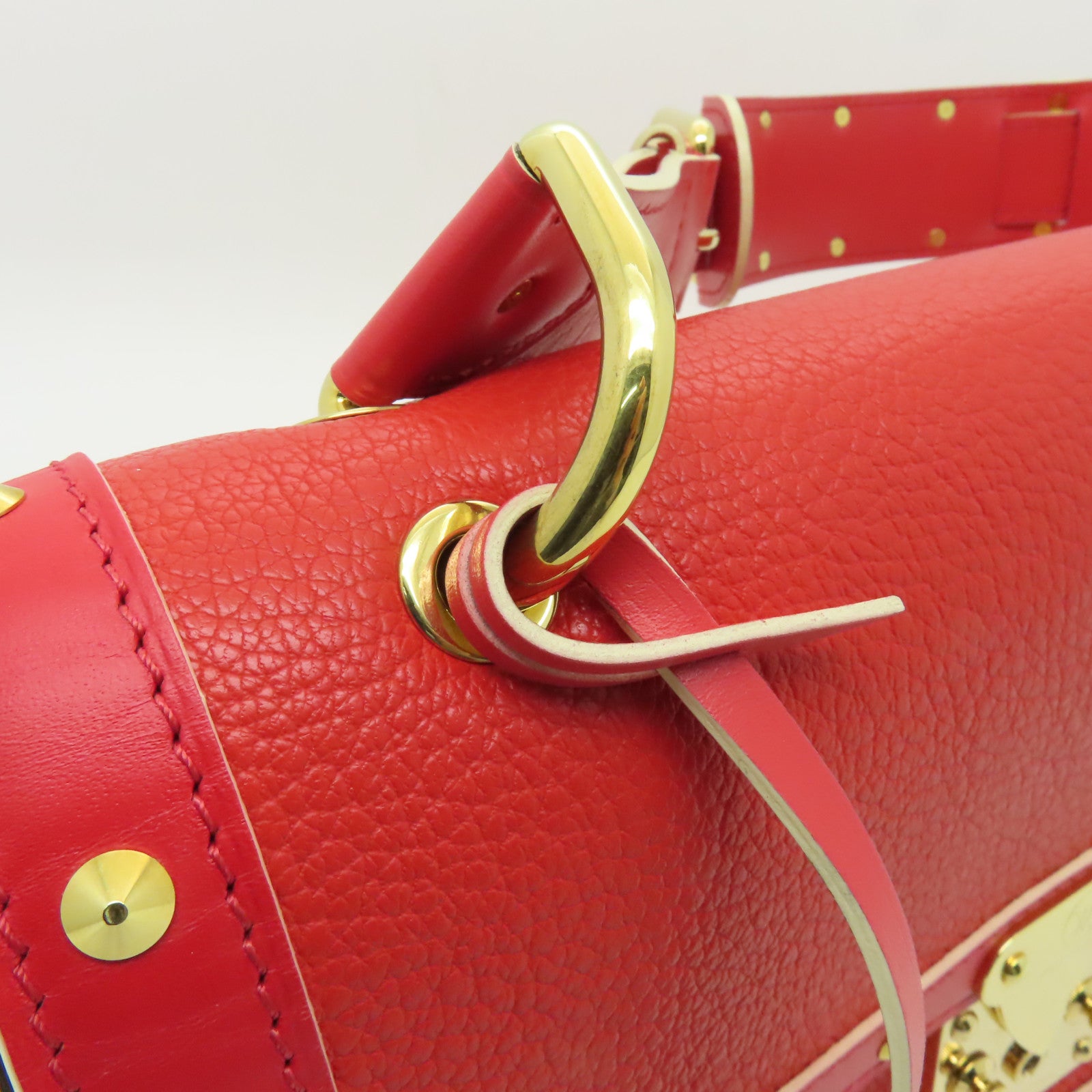 LOUIS VUITTON 牛皮皮革L'Aimable金扣肩背袋紅色