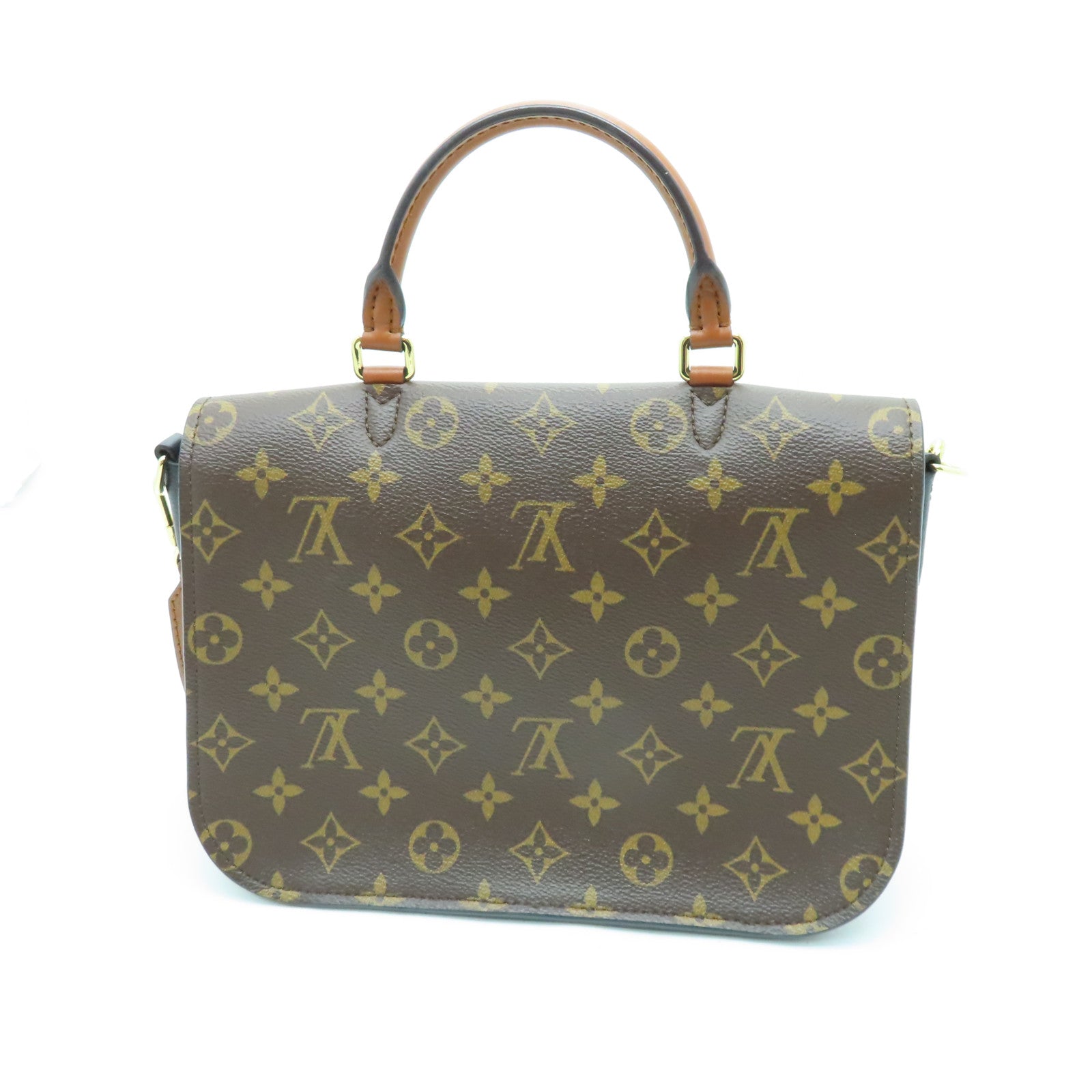 LOUIS VUITTON Monogram Vanguard金扣手挽肩背兩用袋棕色