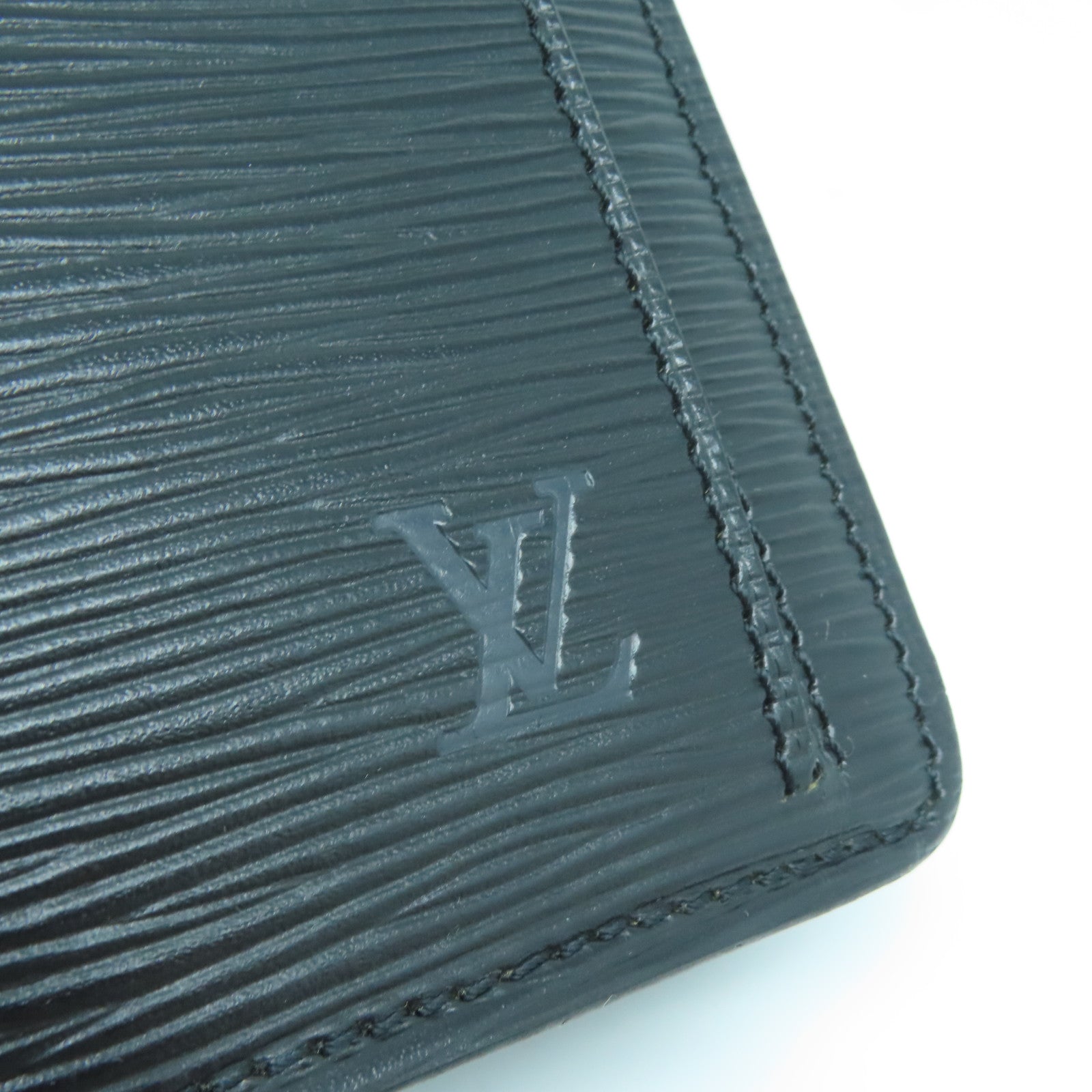 LOUIS VUITTON Epi Pochette Sellier Dragonne Pouch金扣手拿包黑色