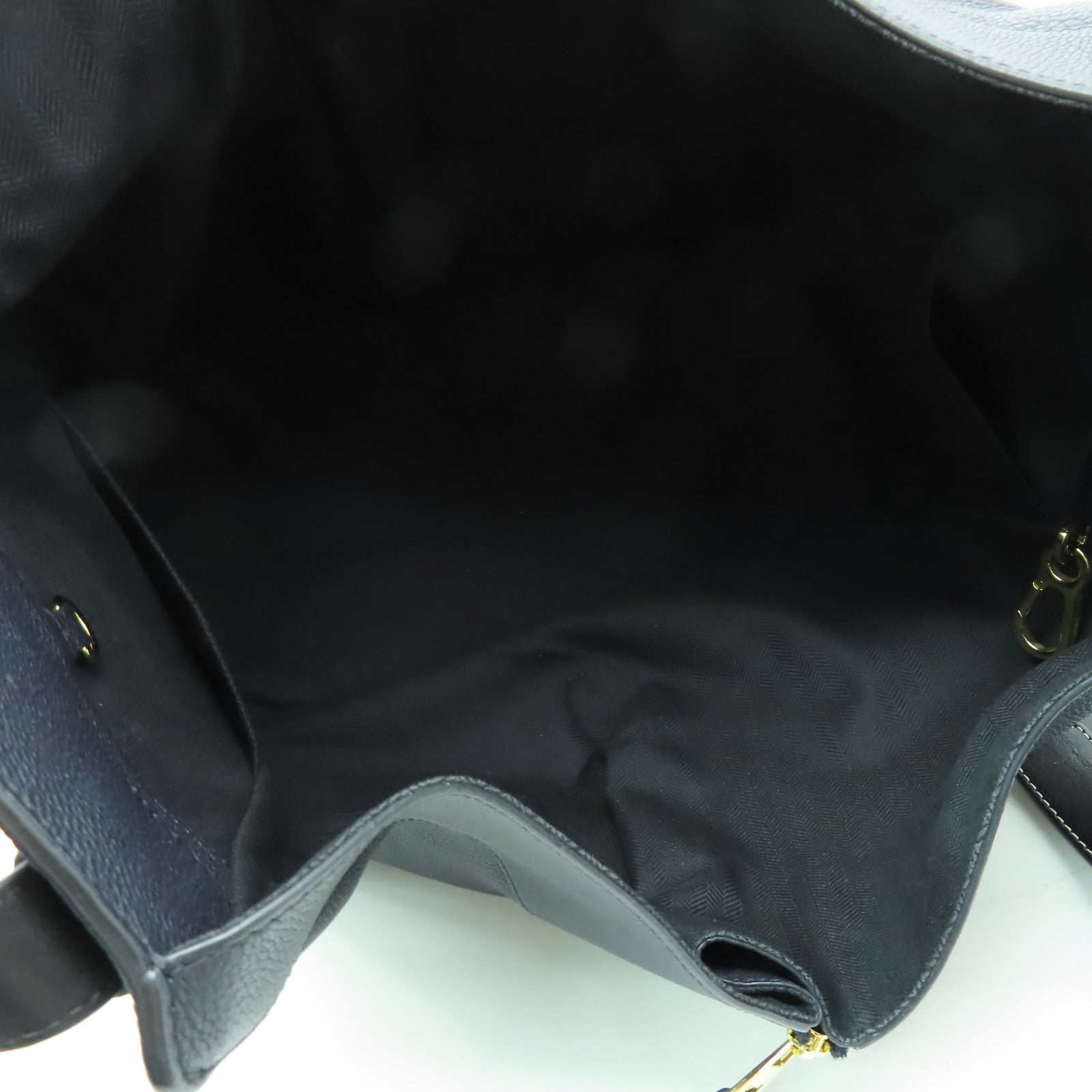 LOEWE 牛皮皮革Hammock Medium金扣手挽肩背兩用袋黑色
