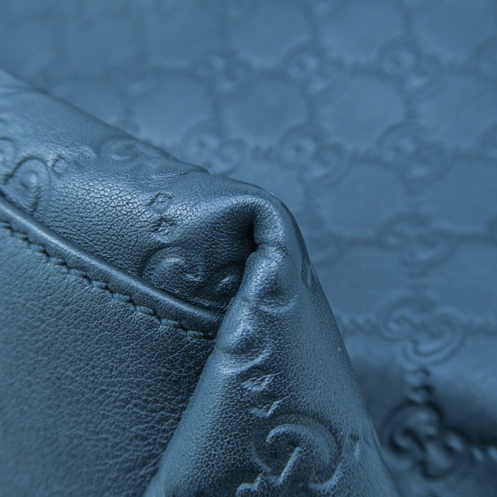 GUCCI 牛皮皮革Tote Bag金扣手挽袋黑色