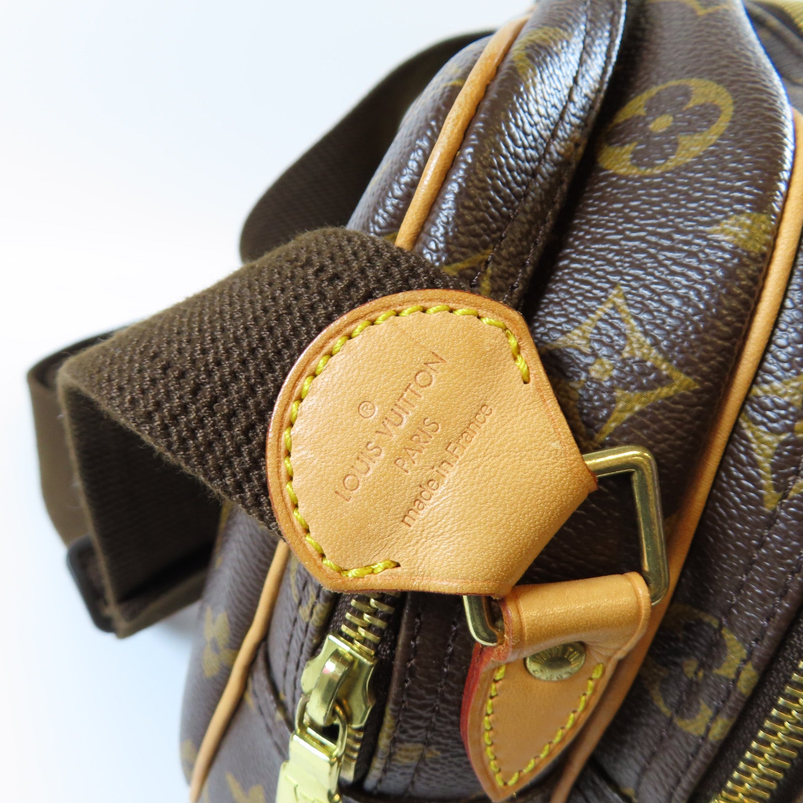 LOUIS VUITTON Monogram Reporter PM金扣肩背袋啡色