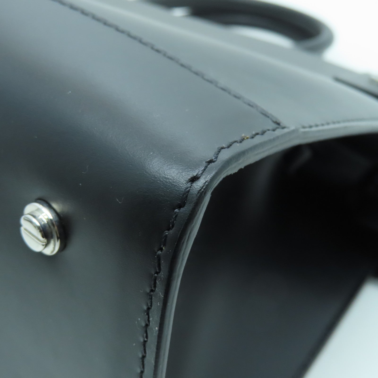 GIVENCHY 牛皮皮革Horizon Bag銀扣肩背袋黑色