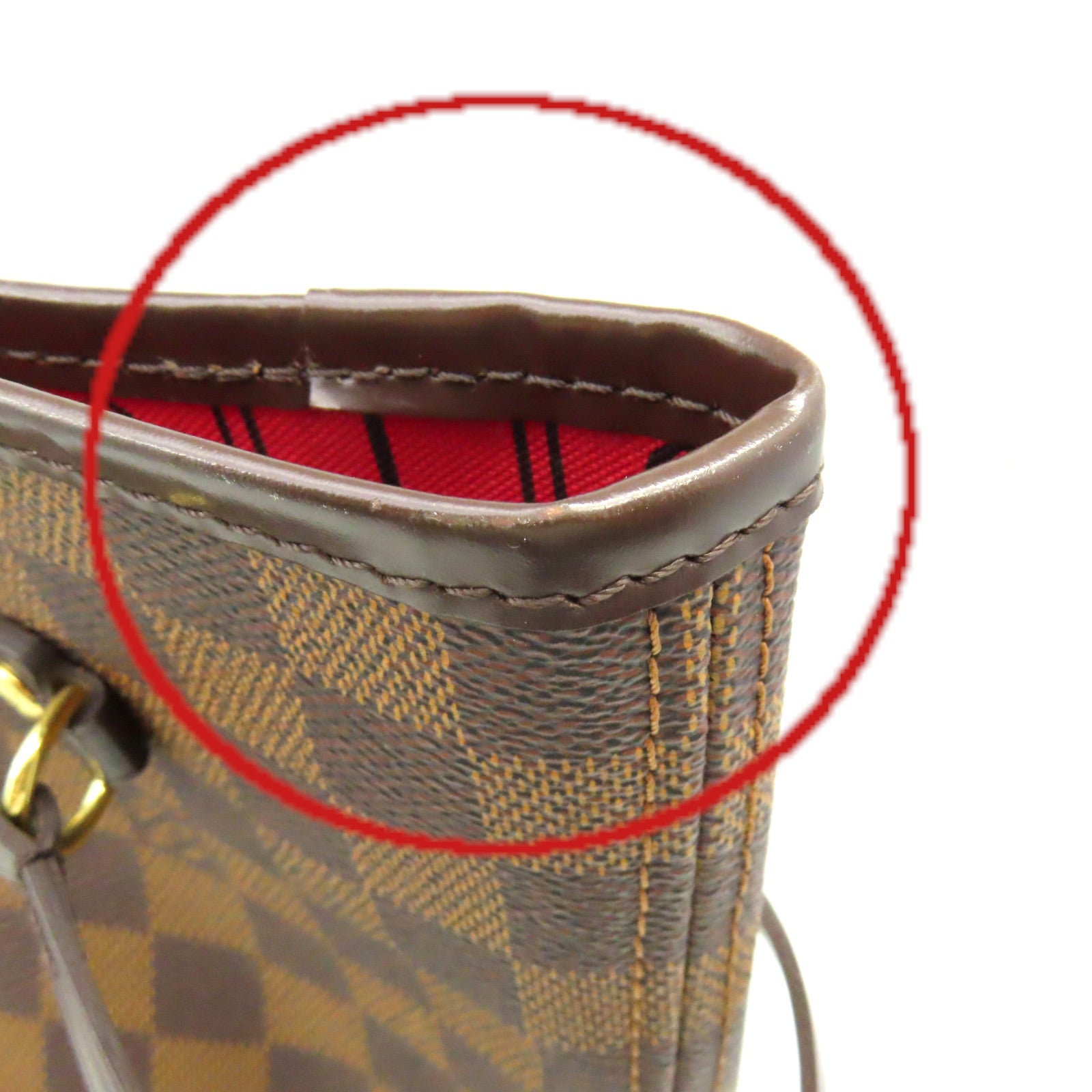 LOUIS VUITTON Damier Neverfull MM Shoulder Bag啡色