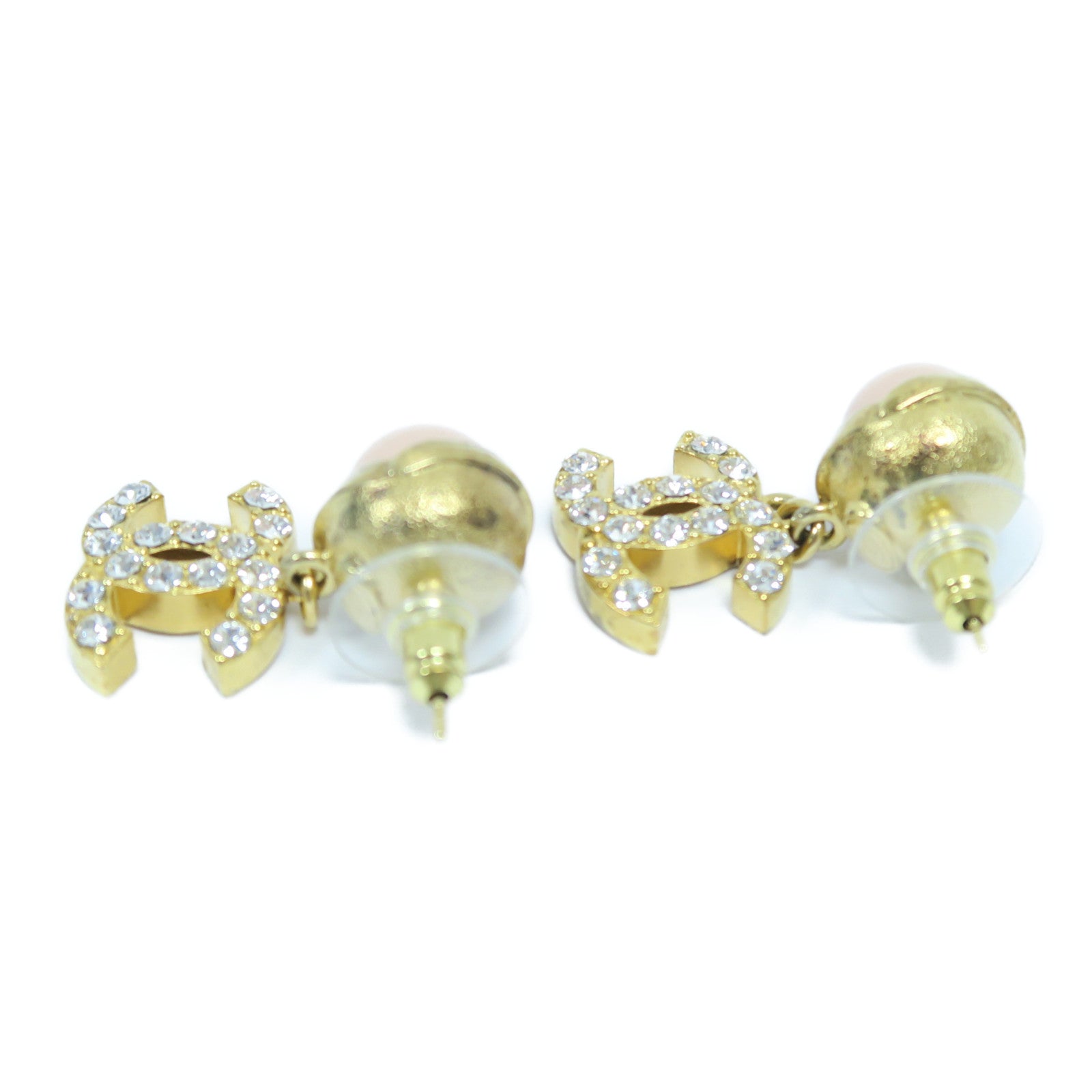 CHANEL 金屬Earrings耳環金色/粉紅色