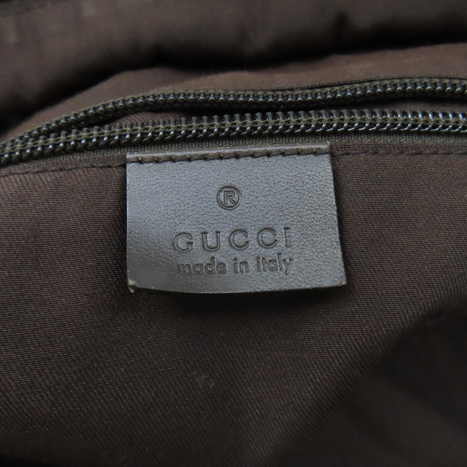 GUCCI 帆布Totebag金扣手挽袋啡色/綠色