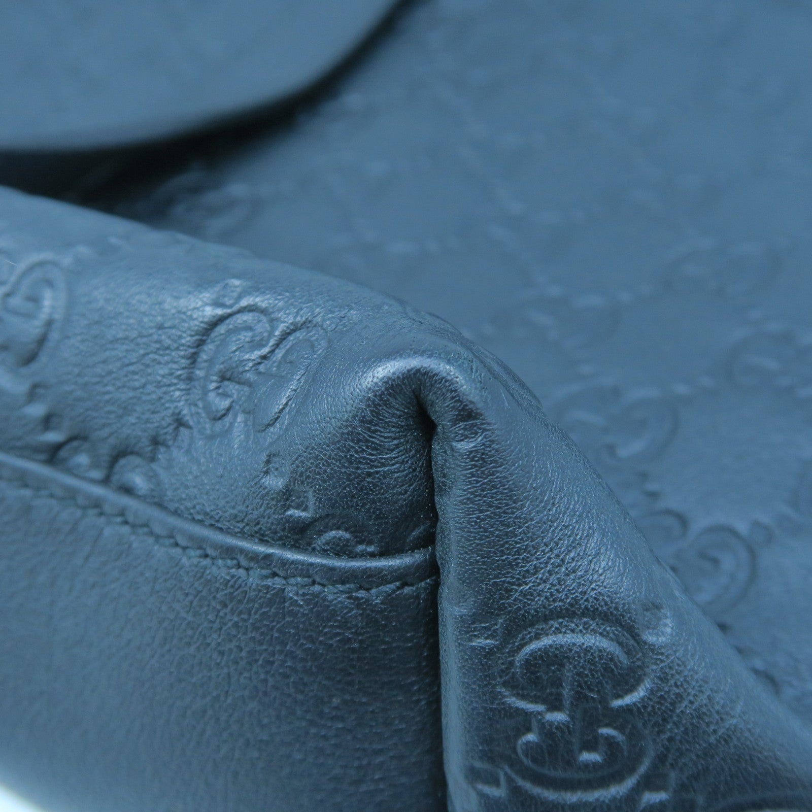 GUCCI 牛皮皮革Tote Bag金扣手挽袋黑色