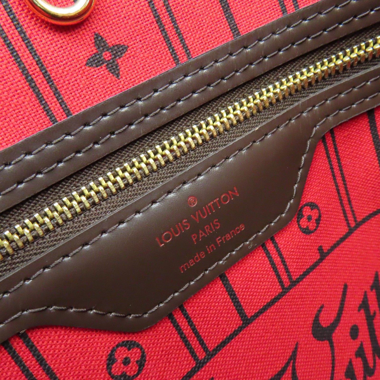 LOUIS VUITTON Damier Neverfull MM Shoulder Bag啡色