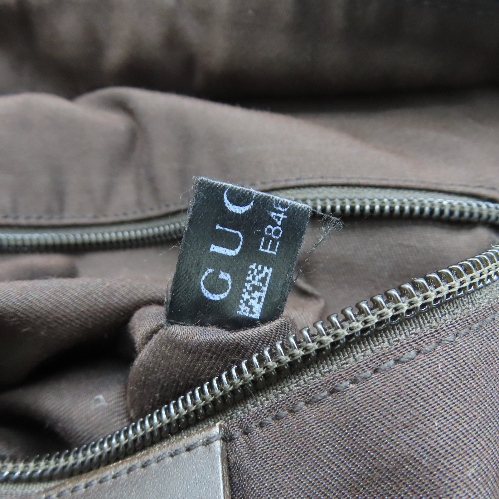GUCCI 帆布Totebag金扣手挽袋啡色/綠色
