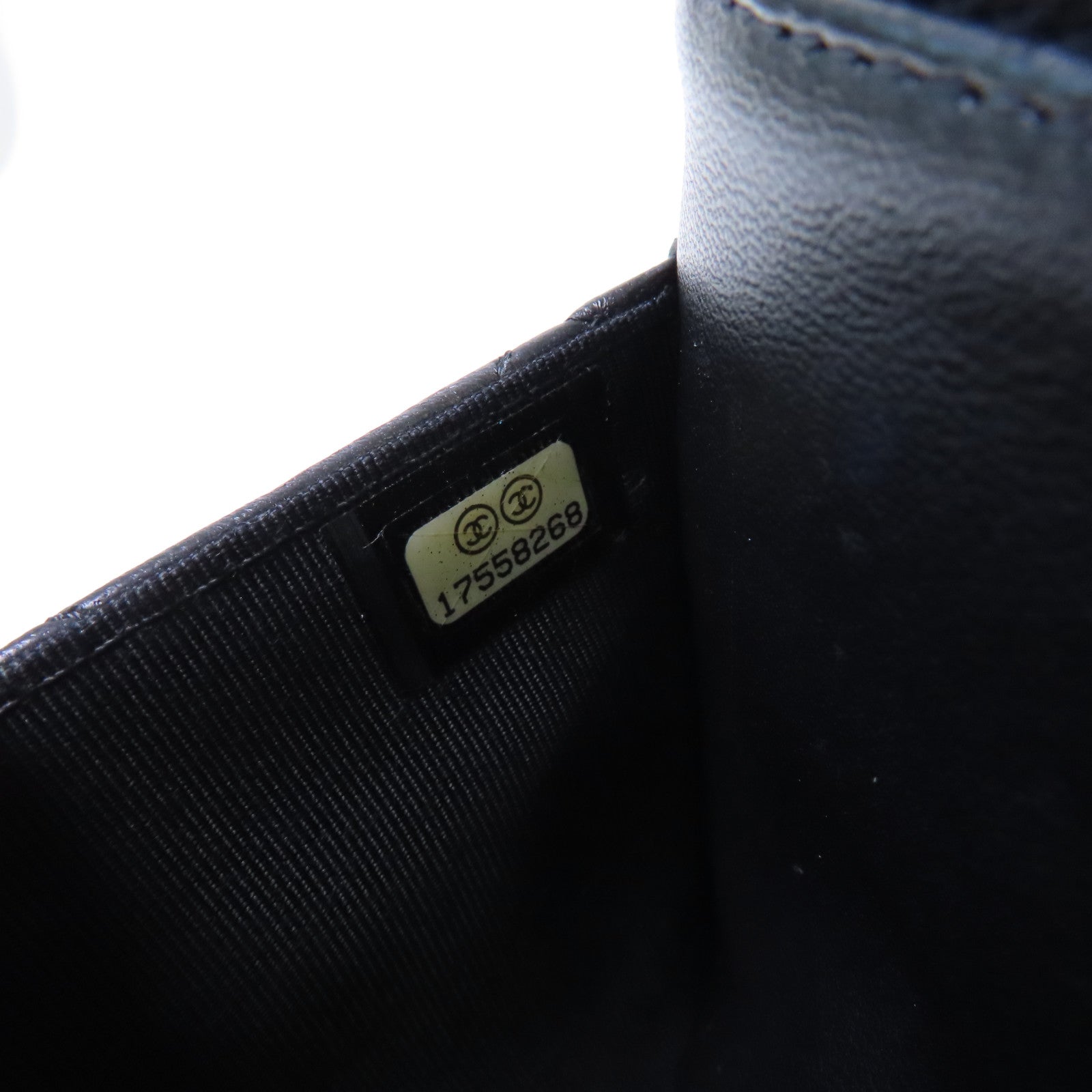 CHANEL 菱格羊皮皮革WOC Shoulder Bag銀扣鏈帶肩背袋黑色
