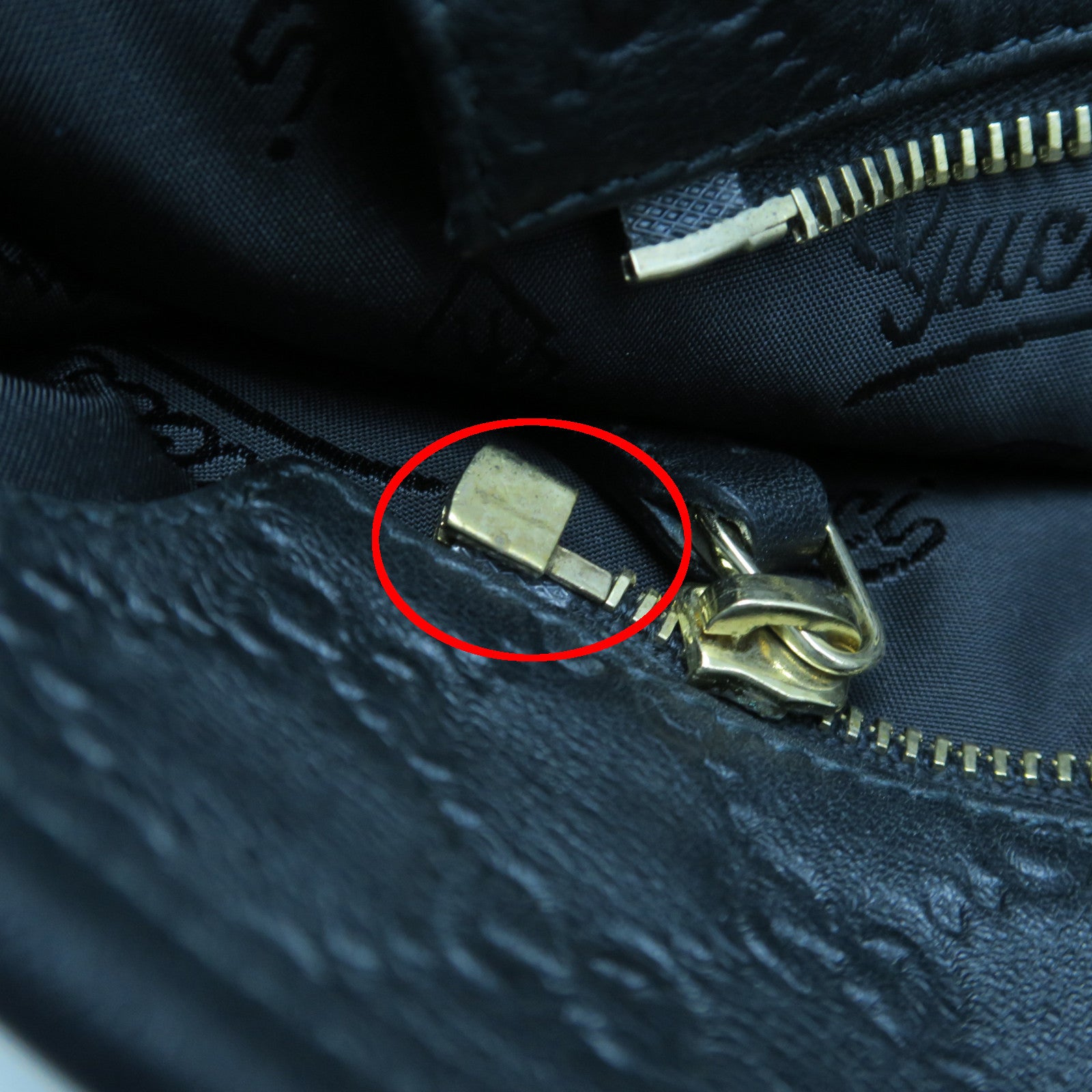 GUCCI 牛皮皮革Tote Bag金扣手挽袋黑色