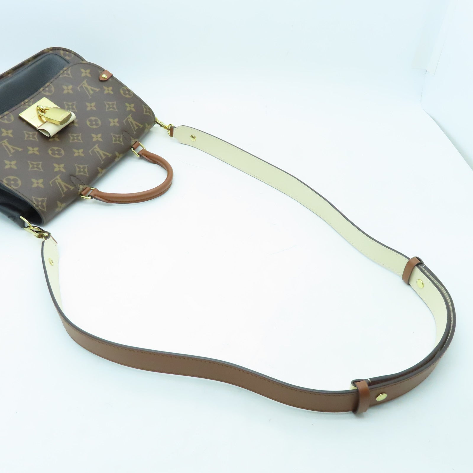 LOUIS VUITTON Monogram Vanguard金扣手挽肩背兩用袋棕色