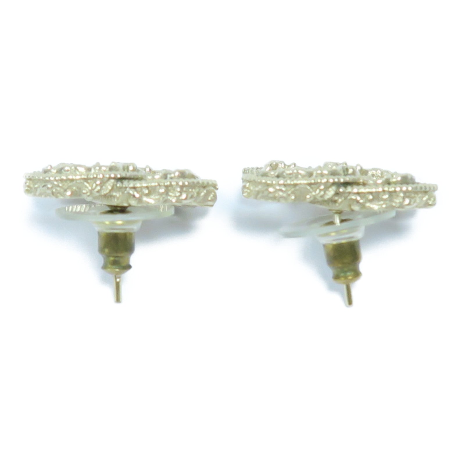 CHANEL 金屬Earrings耳環金色/綠色