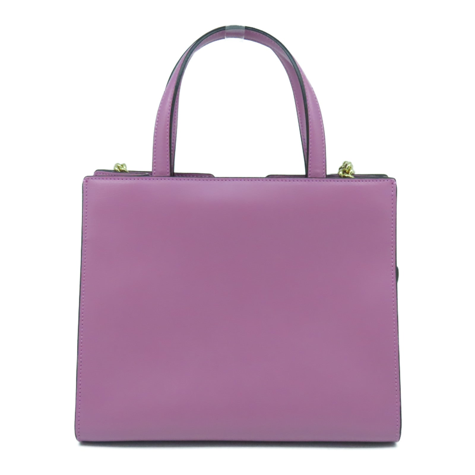 Salvatore Ferragamo 牛皮皮革Chain Shoulder Bag金扣手挽肩背兩用袋暗粉紅色