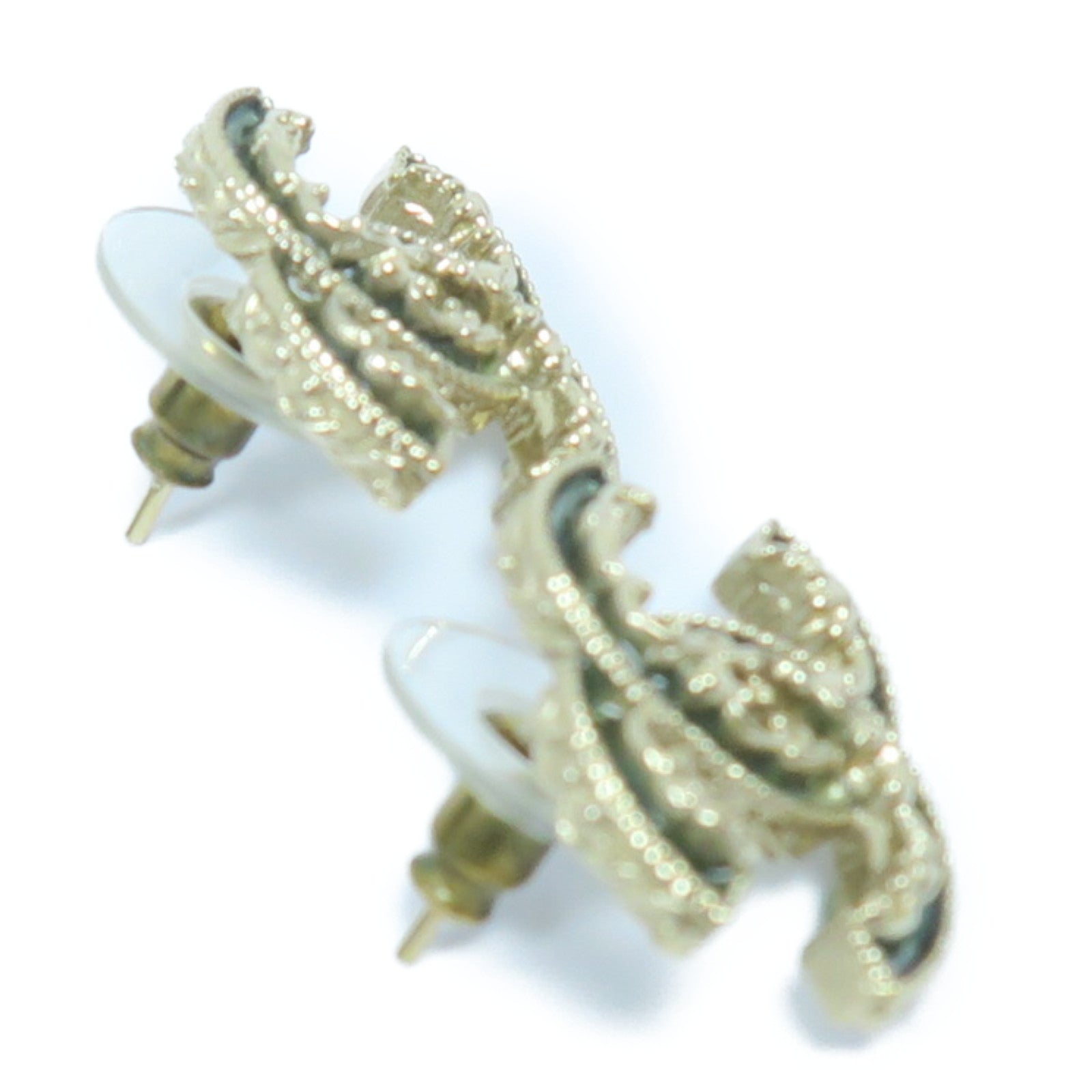 CHANEL 金屬Earrings耳環金色/綠色