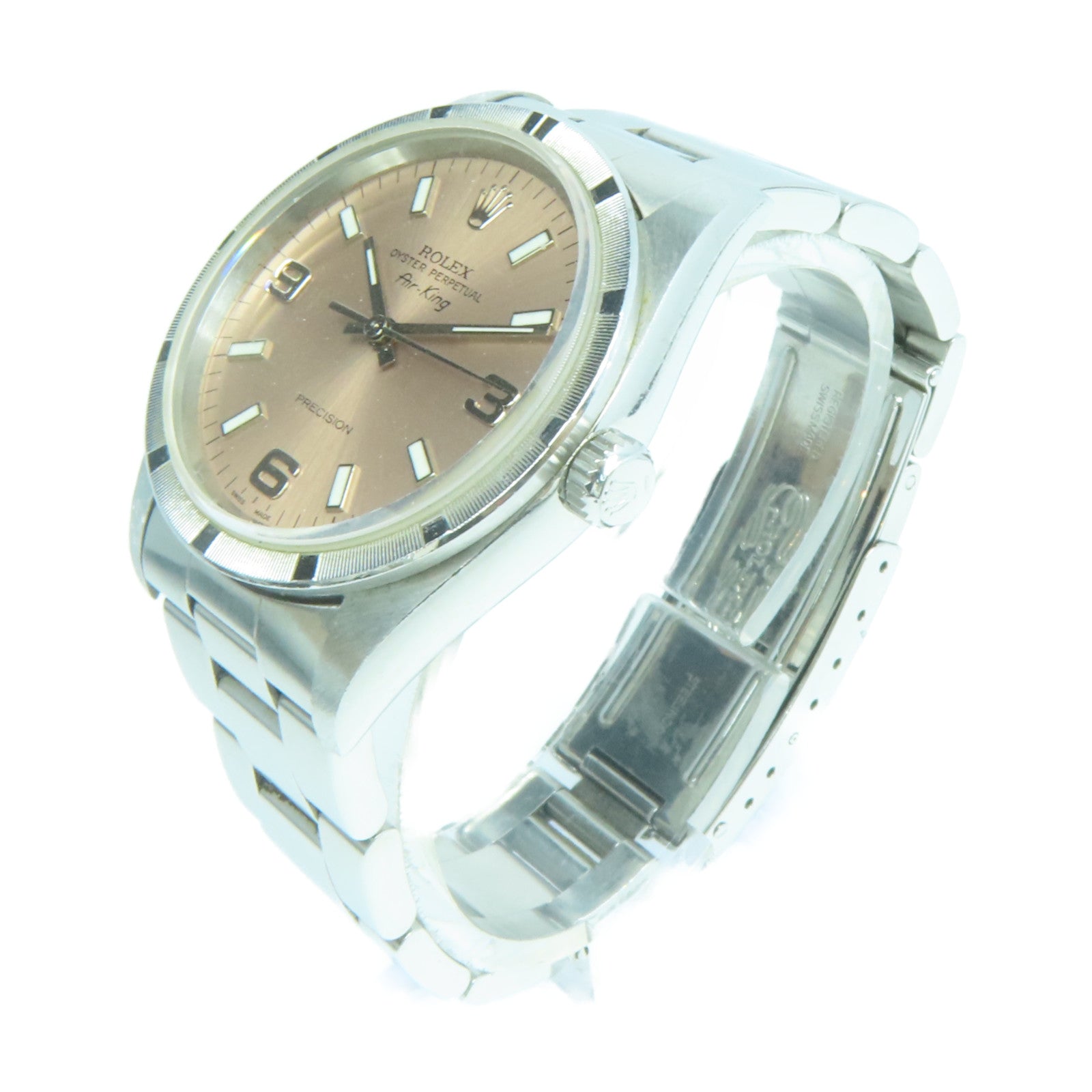 ROLEX Air king Stainless Steel Watch Automatic Movement Pink