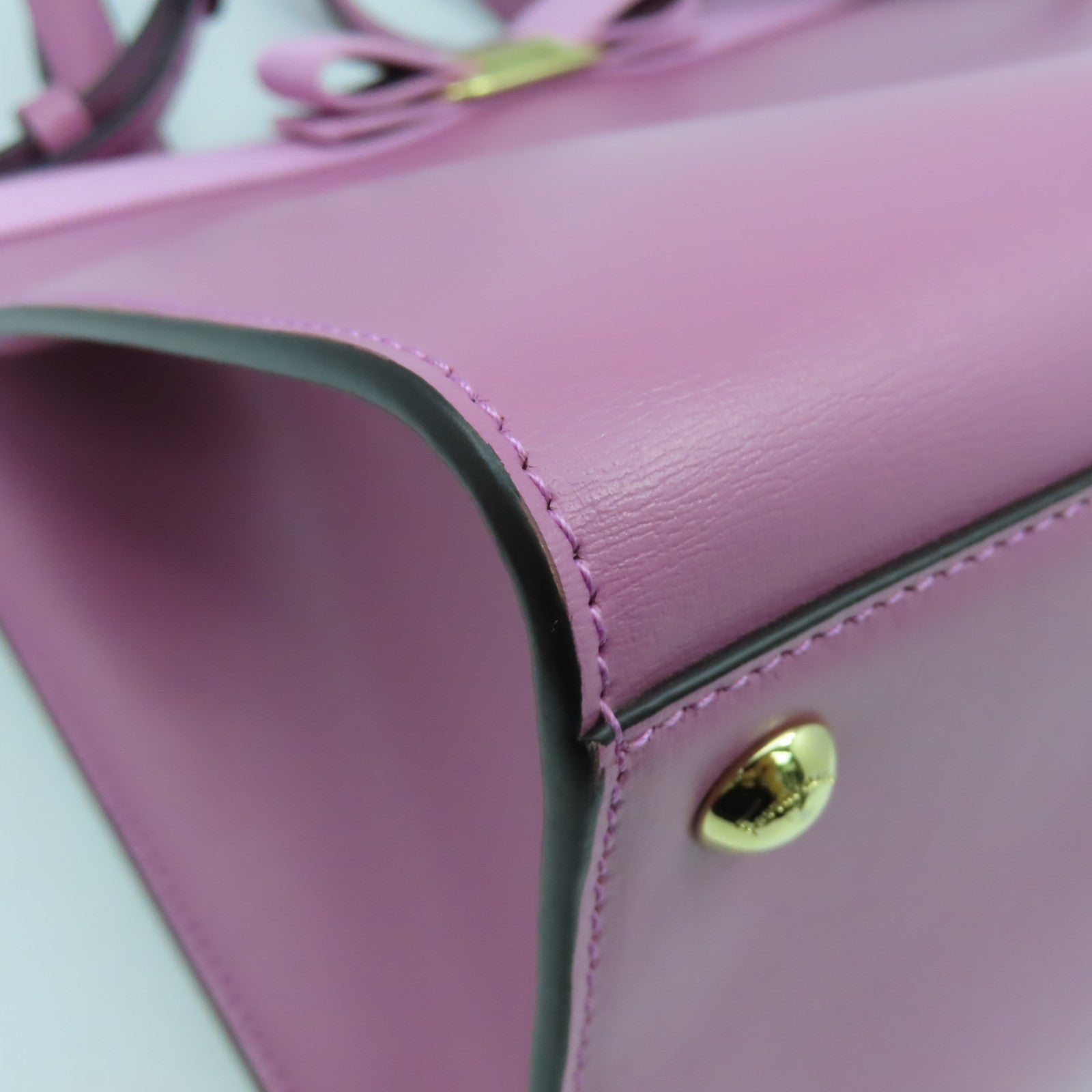 Salvatore Ferragamo 牛皮皮革Chain Shoulder Bag金扣手挽肩背兩用袋暗粉紅色