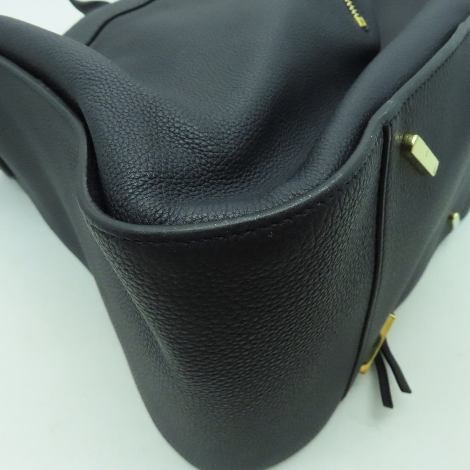 LOEWE 牛皮皮革Hammock Medium金扣手挽肩背兩用袋黑色