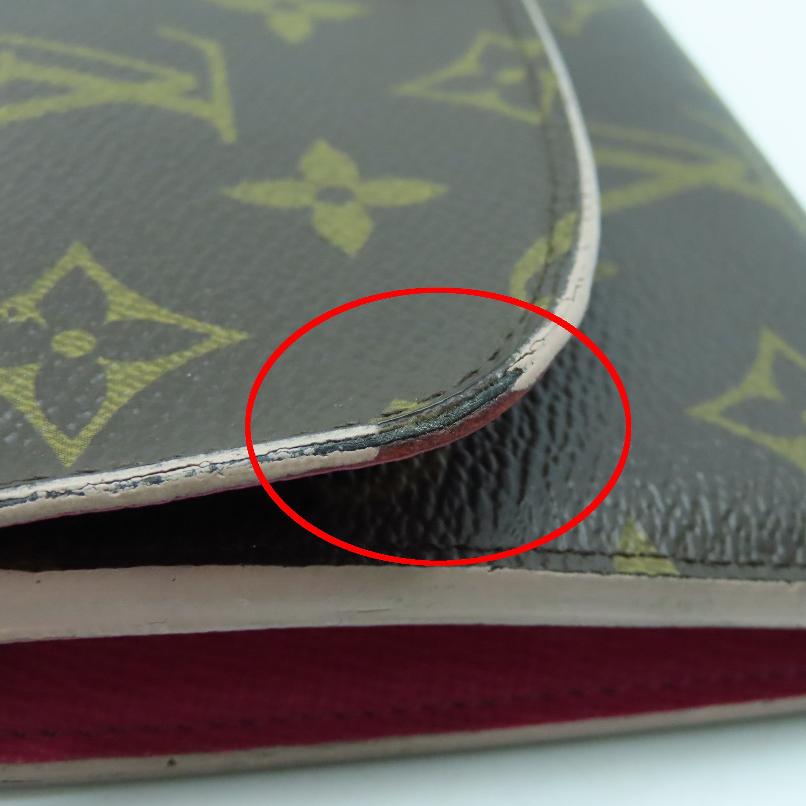 LOUIS VUITTON Monogram Emilie Wallet Gold Buckle Long Wallet Brown