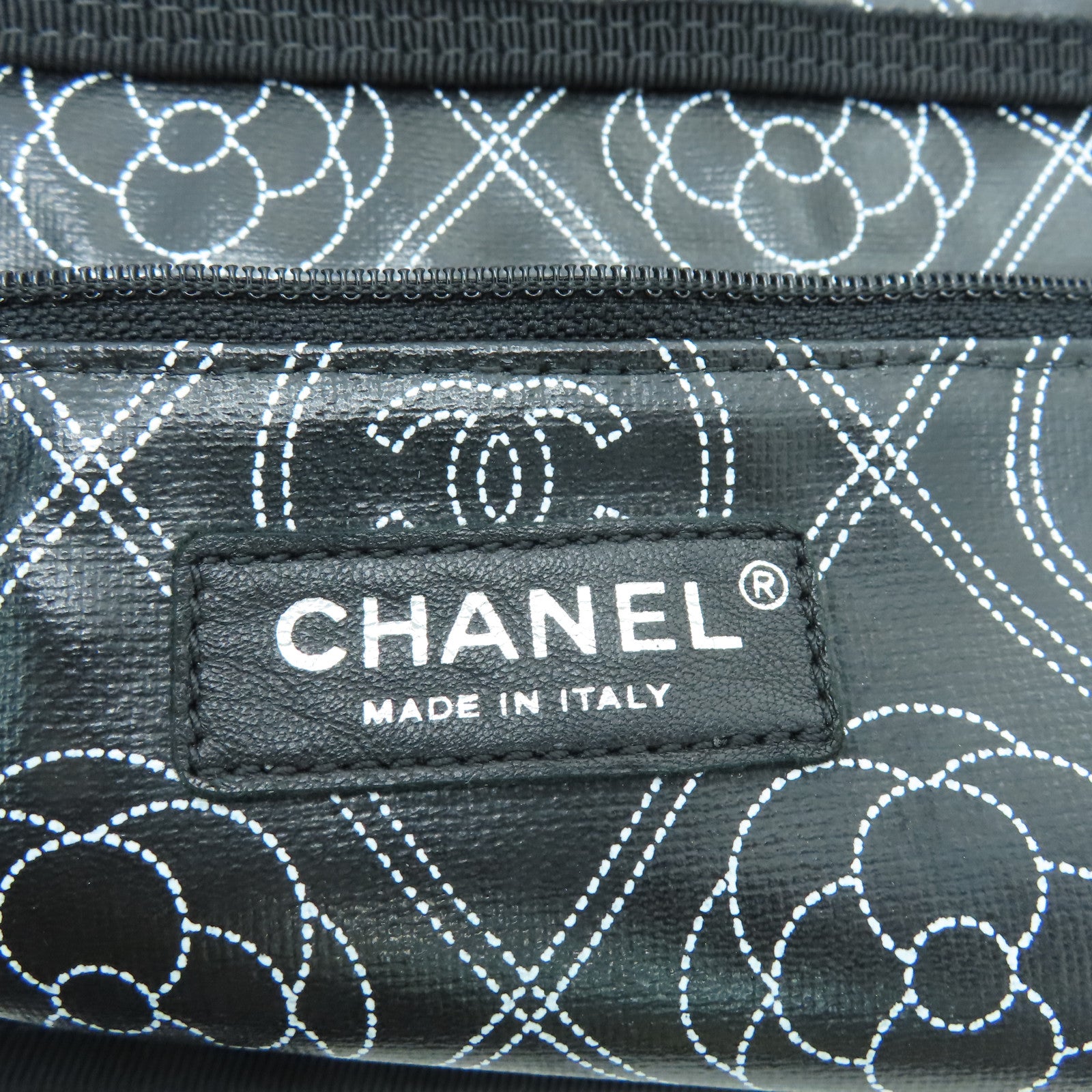 CHANEL 【激減優惠】PVC 2way Shoulder Bag銀扣手挽肩背兩用袋黑色白色