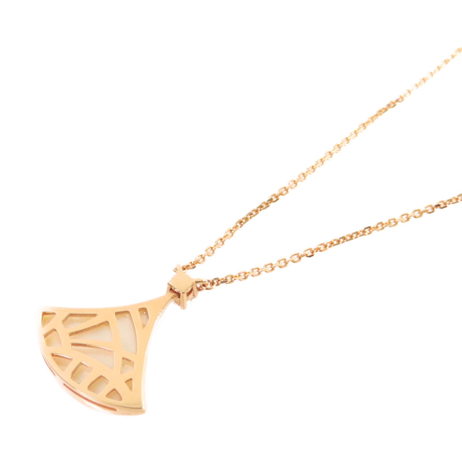 BVLGARI 18K玫瑰金/珍珠母Divas' Dream Necklace項鏈珍珠色/金色