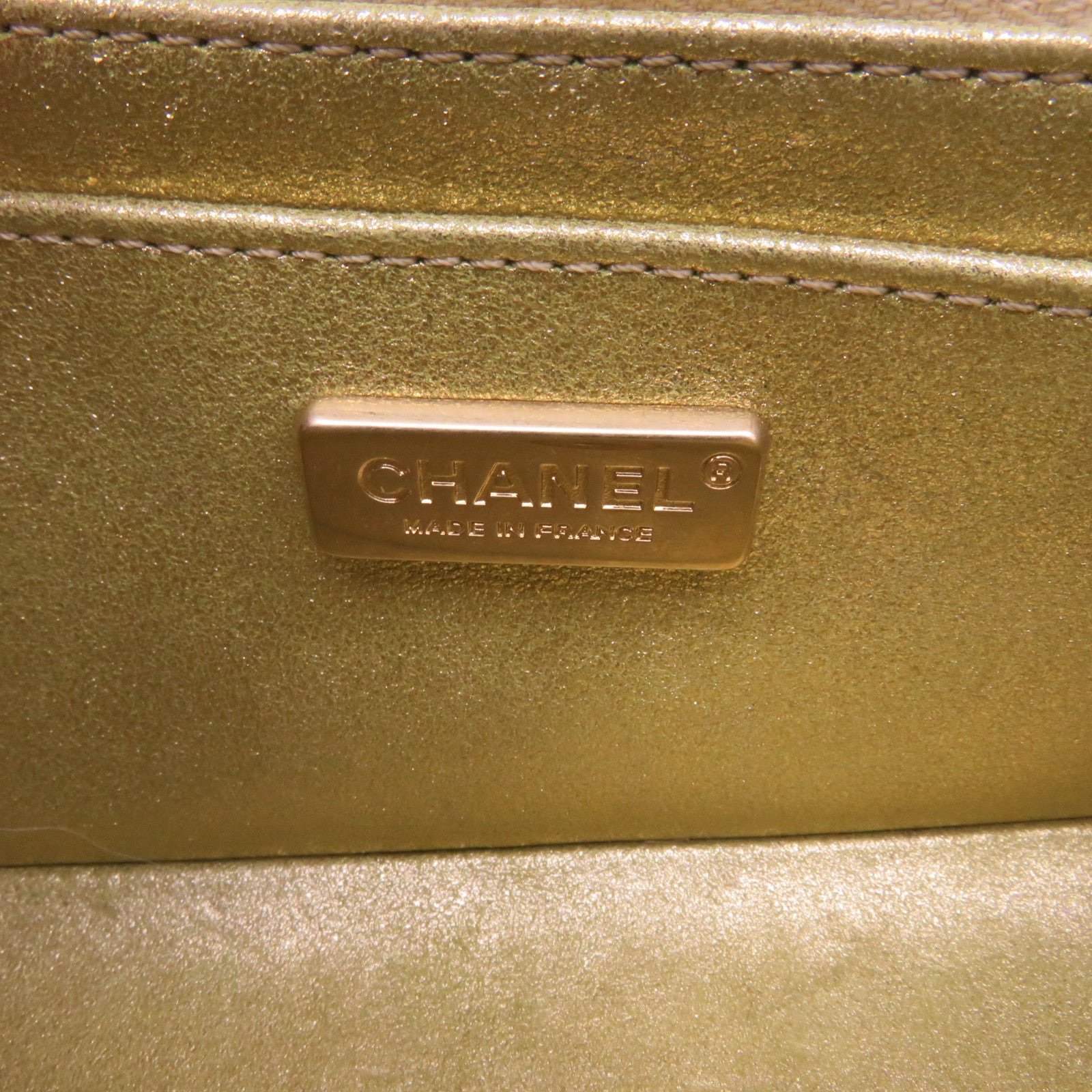 CHANEL 【激減優惠】蛇皮皮革Chain Shoulder Bag金扣鏈帶肩背袋藍色/金色