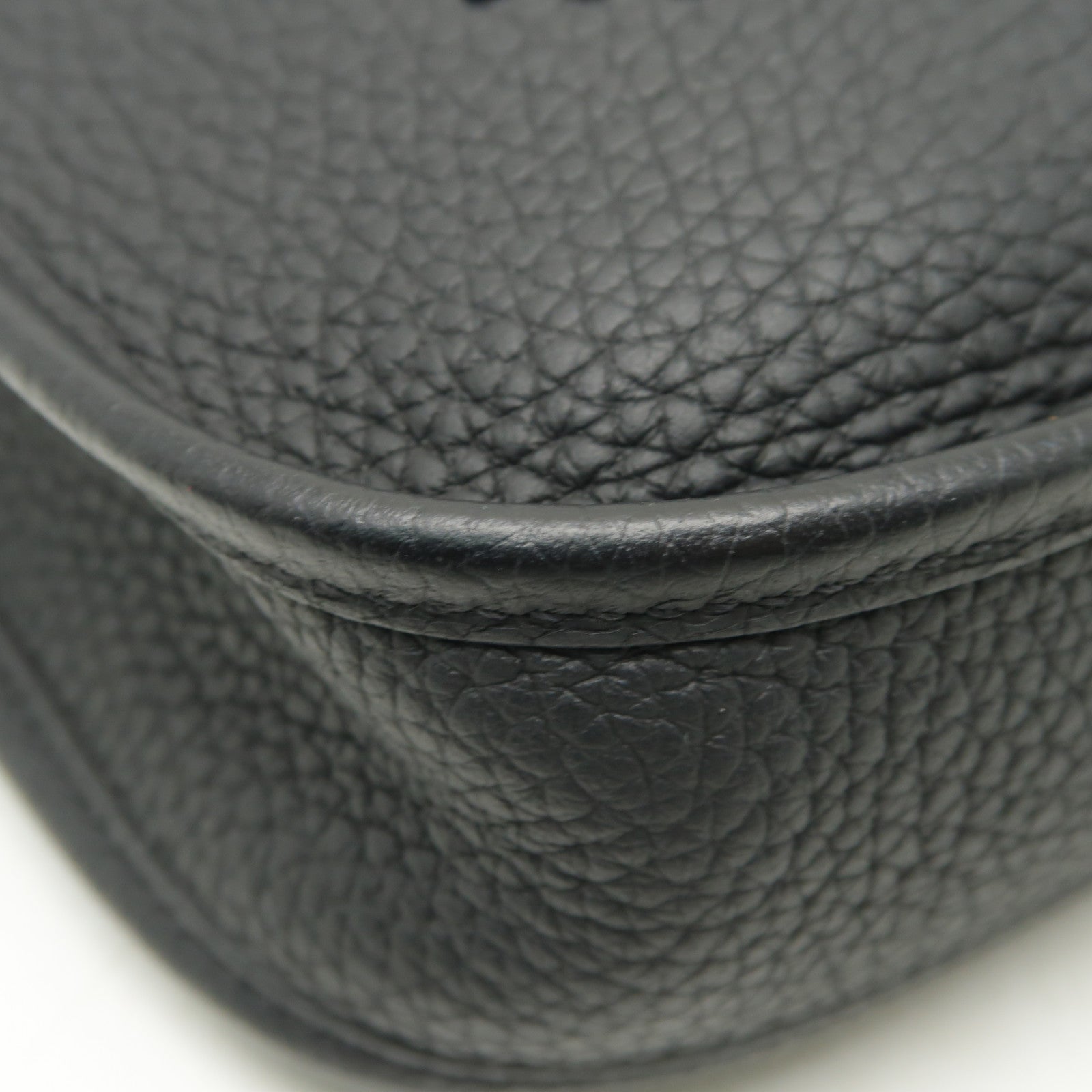HERMES Clemence皮革Evelyne TPM金扣肩背袋黒色