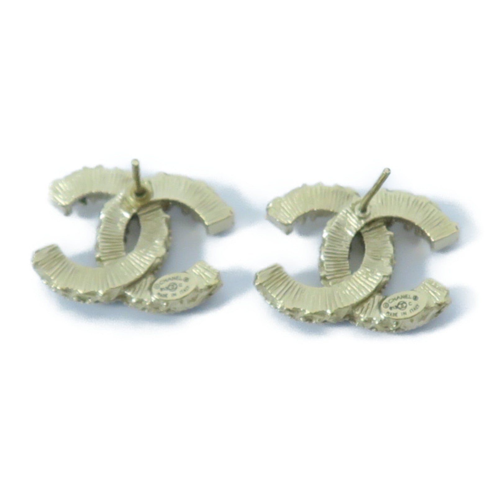 CHANEL 金屬Earrings耳環金色/綠色