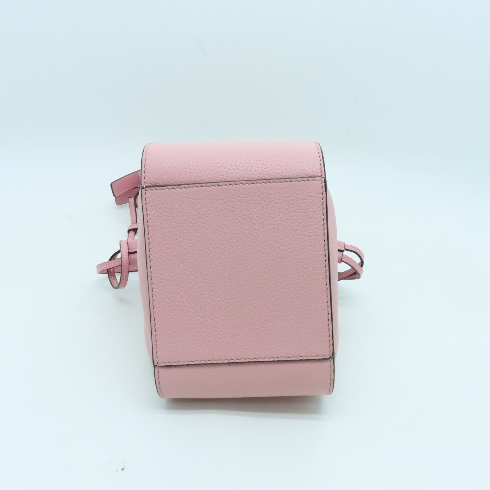 LOEWE Cowhide Leather Mini Hammock Silver Buckle Handle Shoulder Backpack Pink