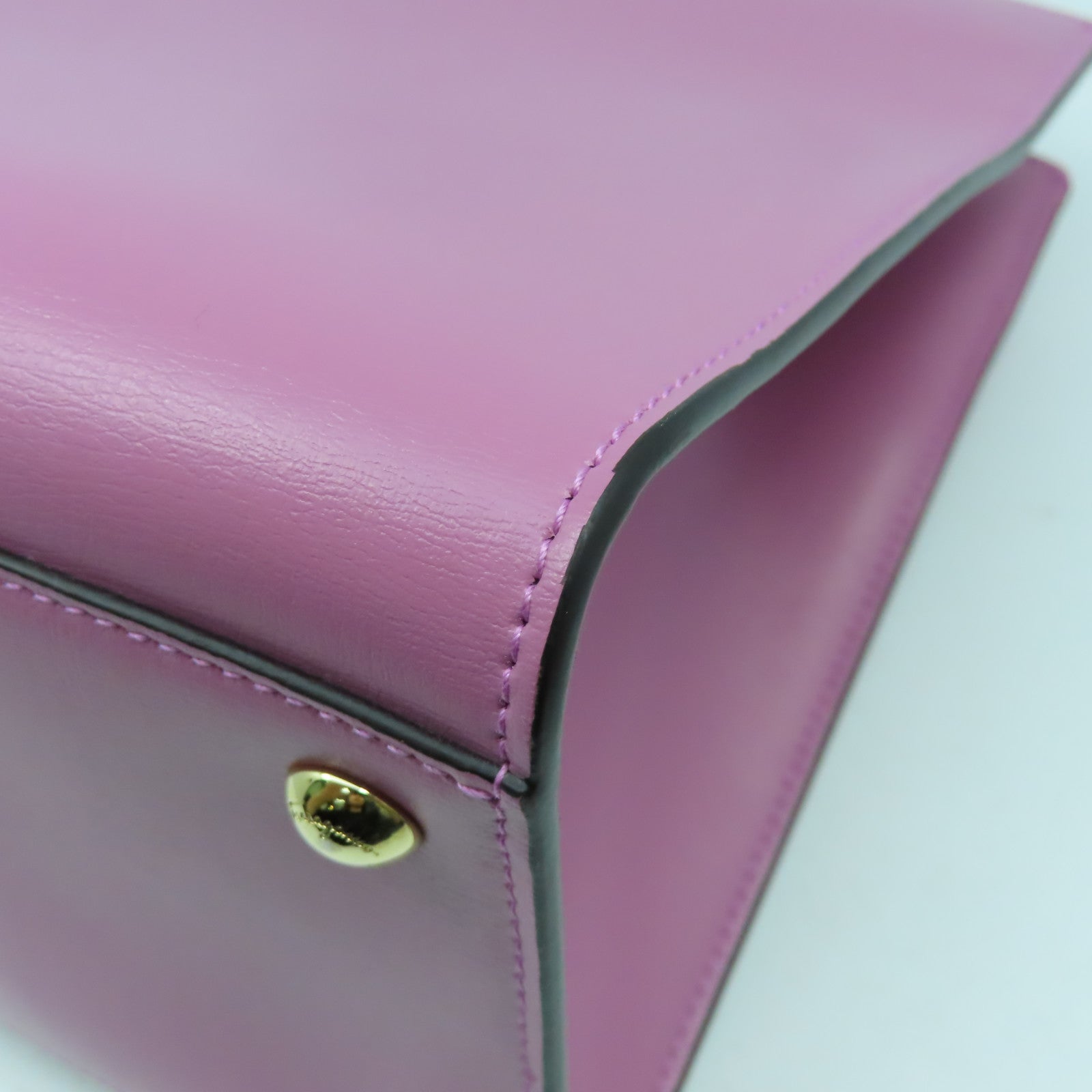 Salvatore Ferragamo 牛皮皮革Chain Shoulder Bag金扣手挽肩背兩用袋暗粉紅色
