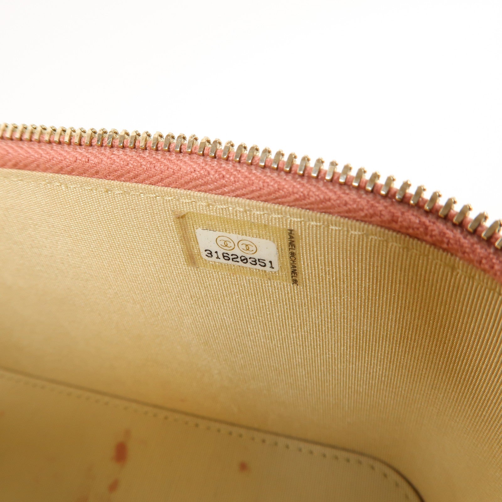 CHANEL 菱格羊皮皮革Chain Shoulder Bag金扣鏈帶肩背袋粉紅色